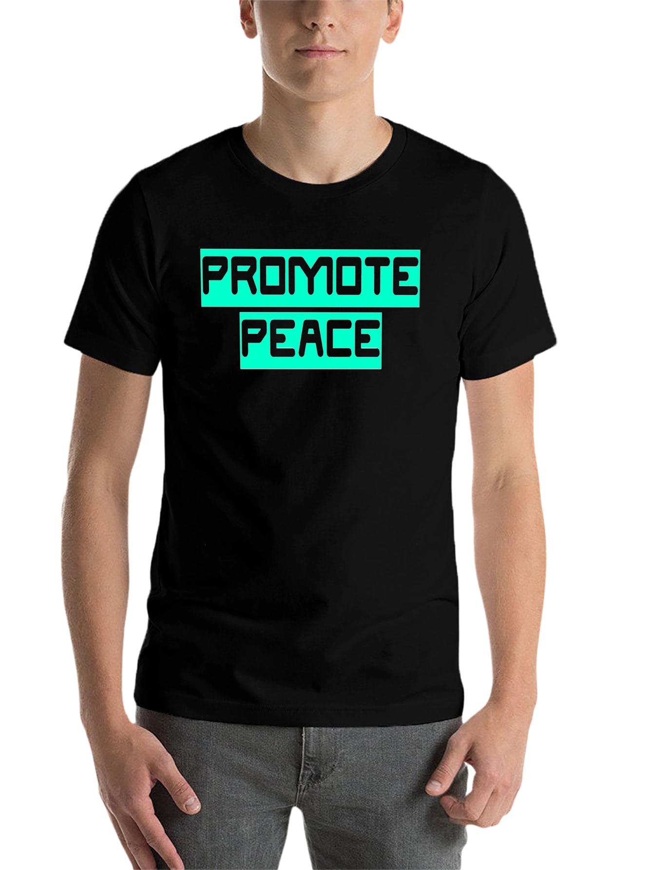 Promote Peace Graphic T-Shirt - Black