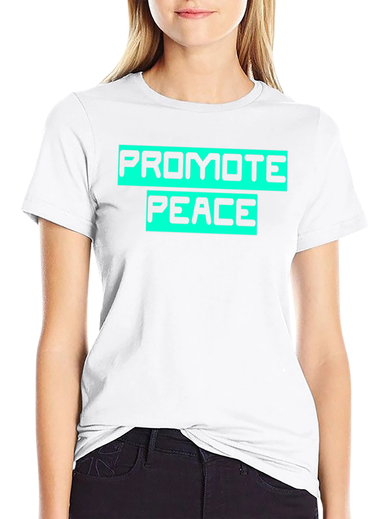 Promote Peace Graphic T-Shirt - Black