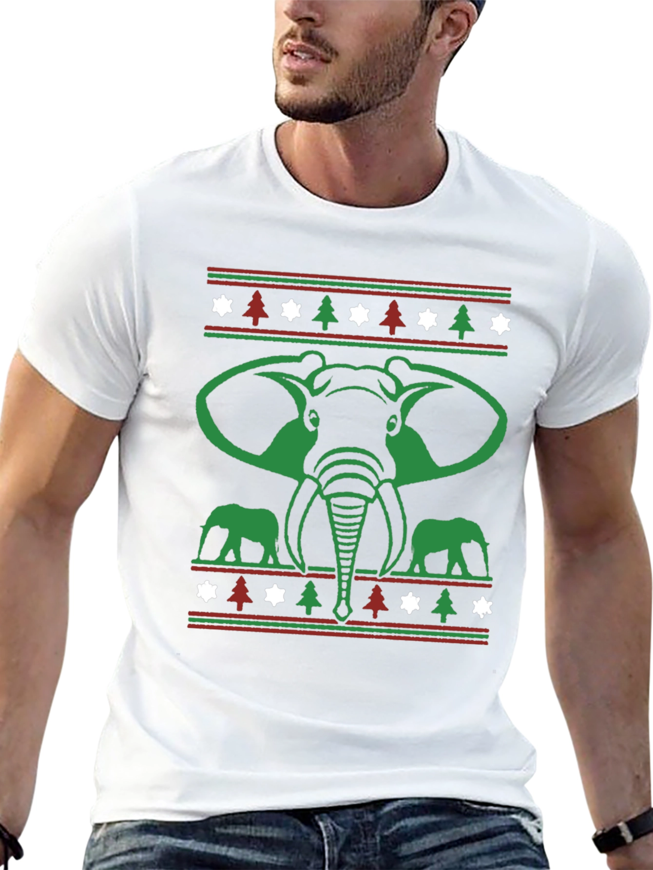 Elephant Christmas Holiday T-Shirt