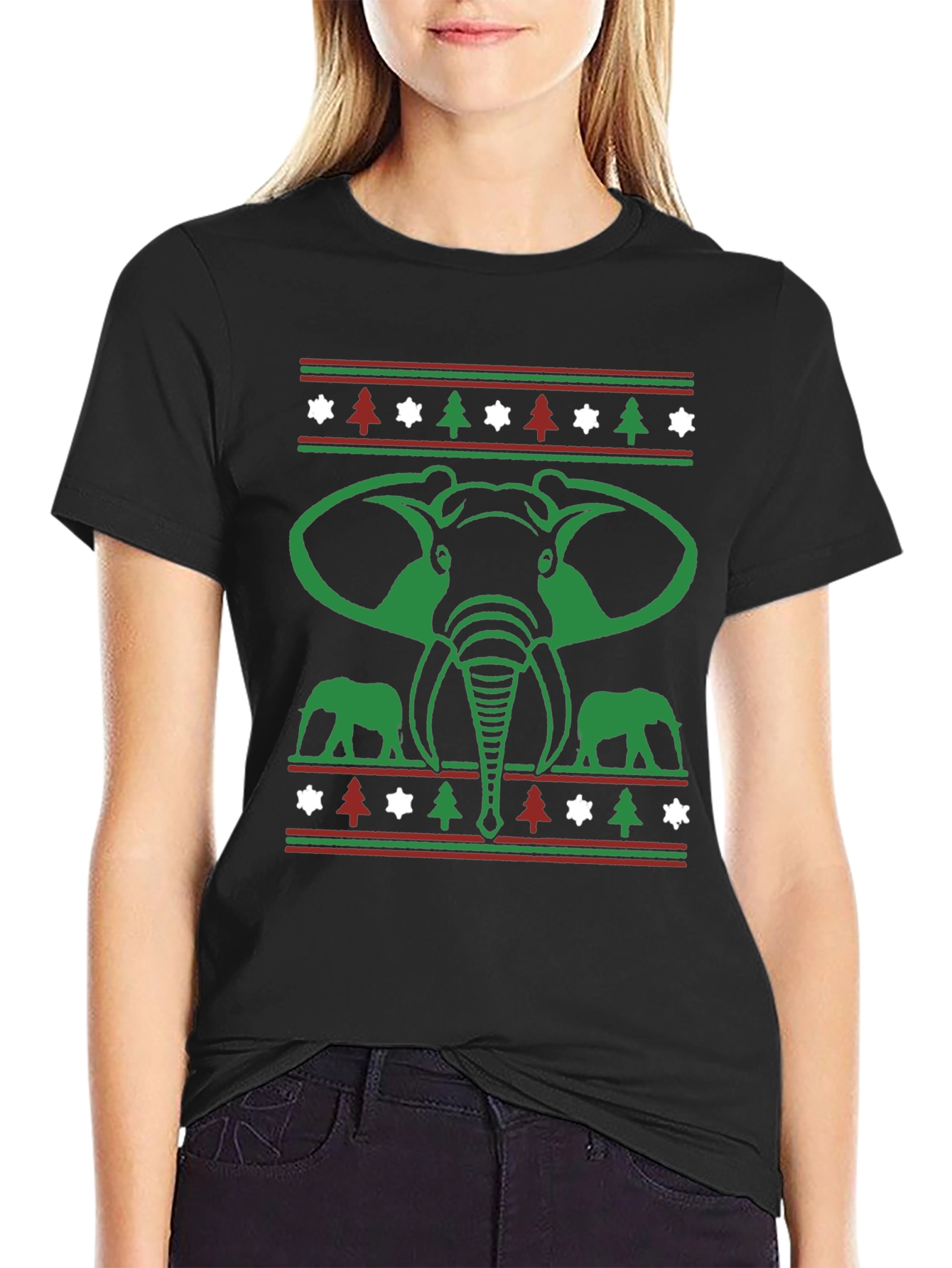 Elephant Christmas Holiday T-Shirt