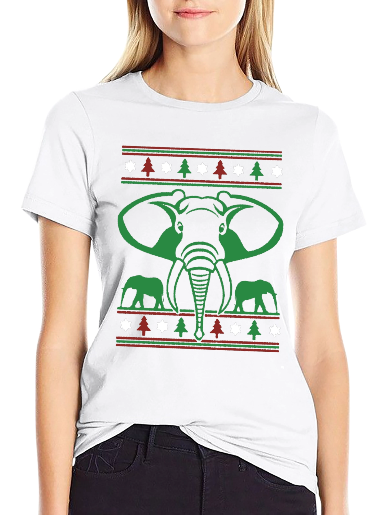 Elephant Christmas Holiday T-Shirt