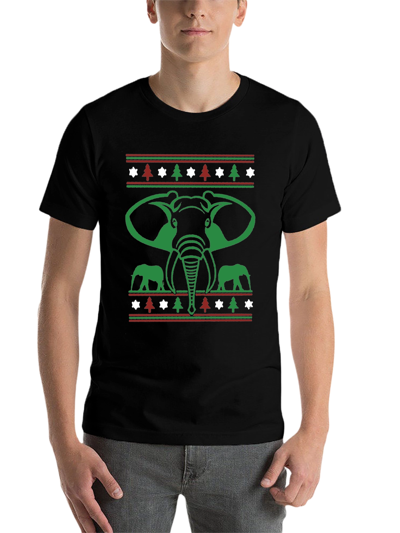 Elephant Christmas Holiday T-Shirt