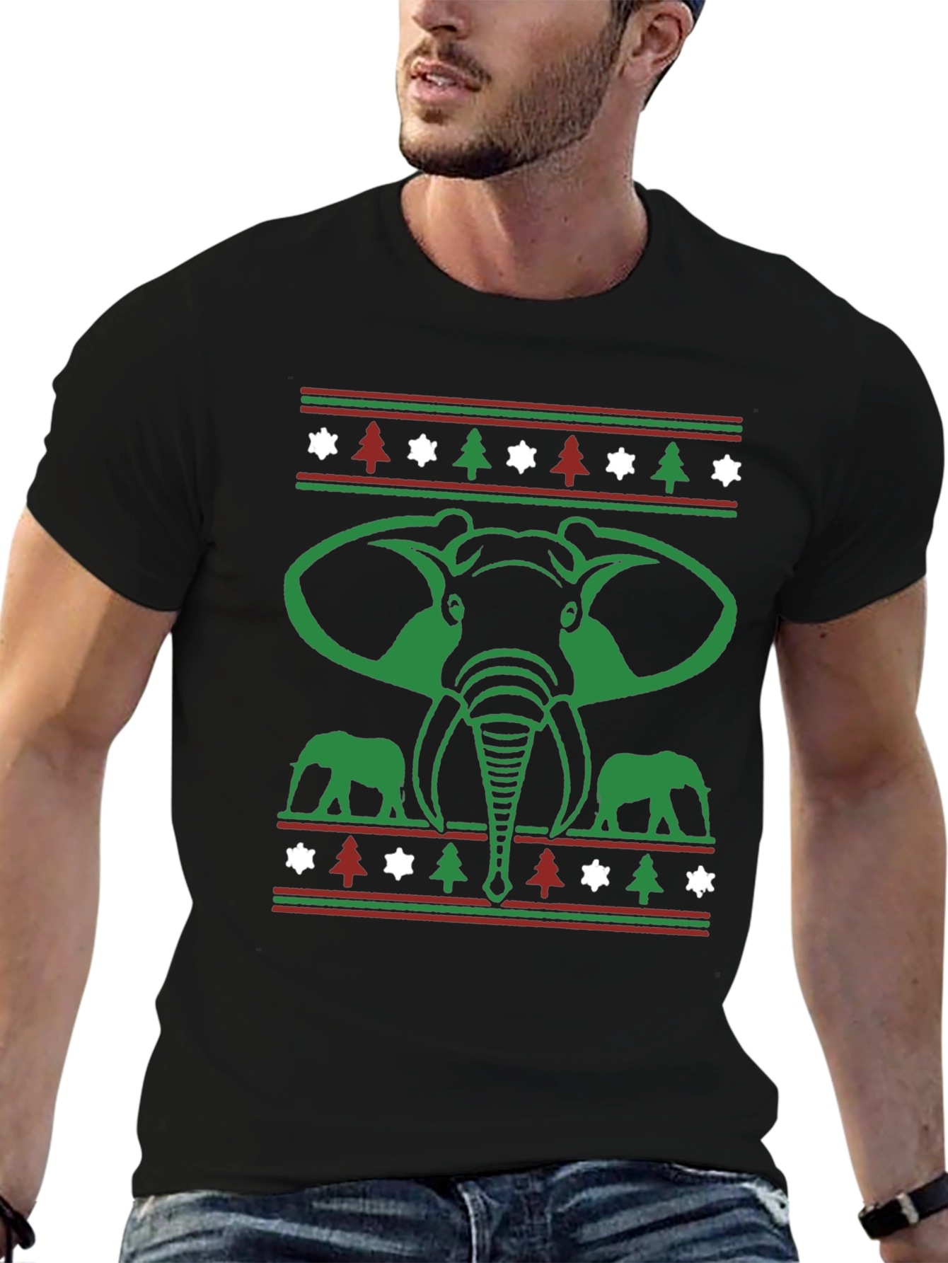 Elephant Christmas Holiday T-Shirt