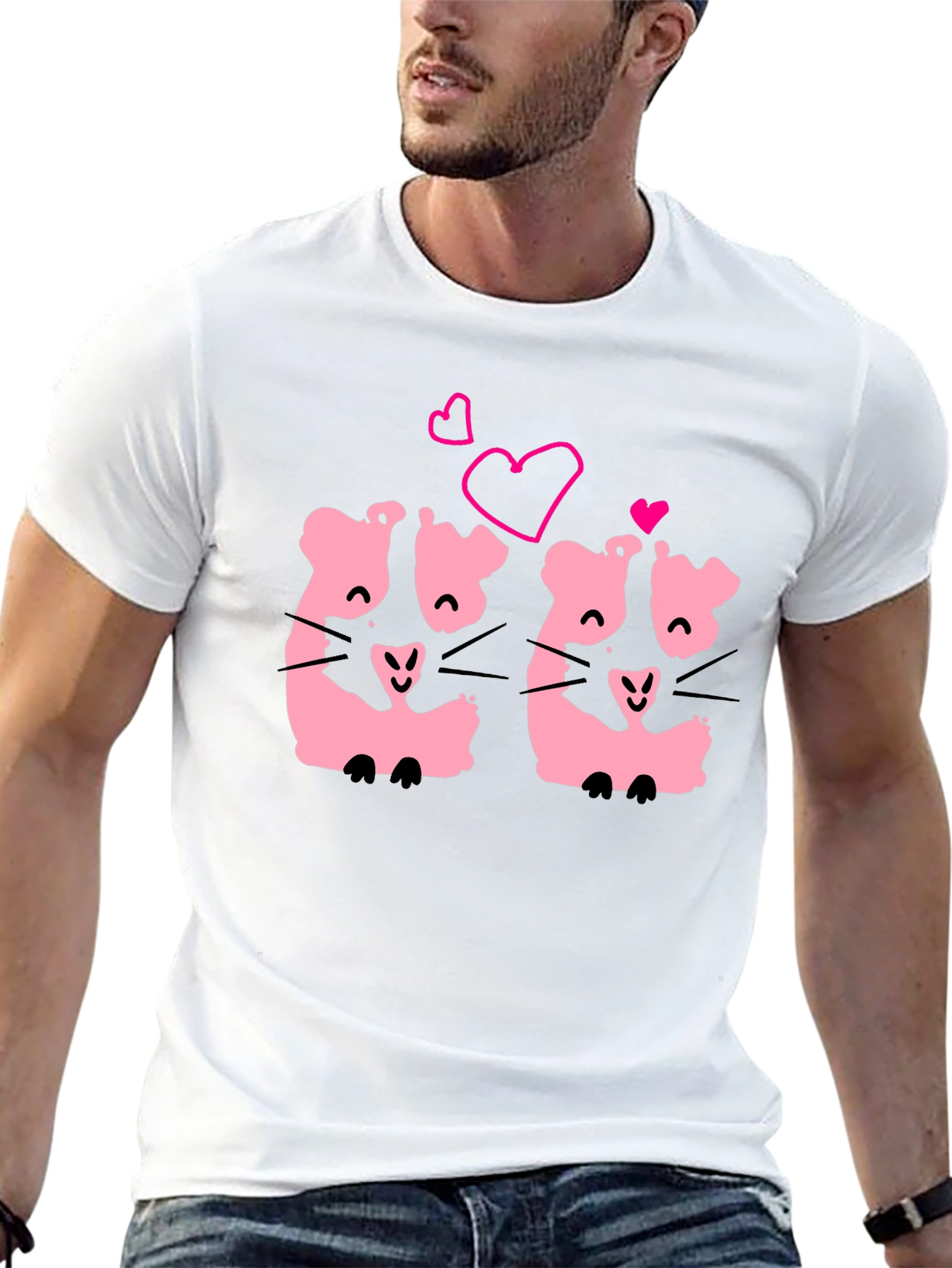 Cute Kawaii Hamsters Love T-Shirt