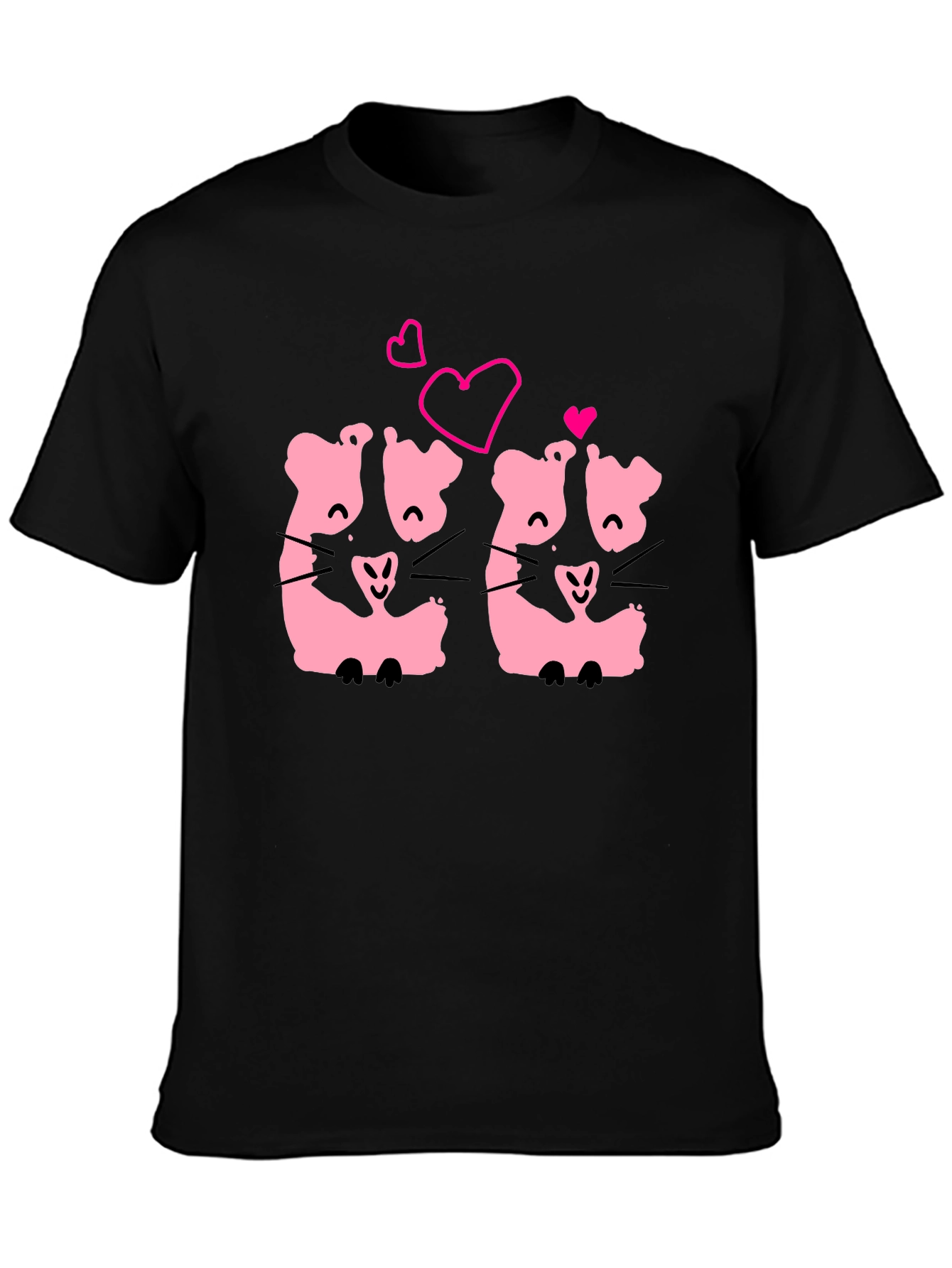 Cute Kawaii Hamsters Love T-Shirt