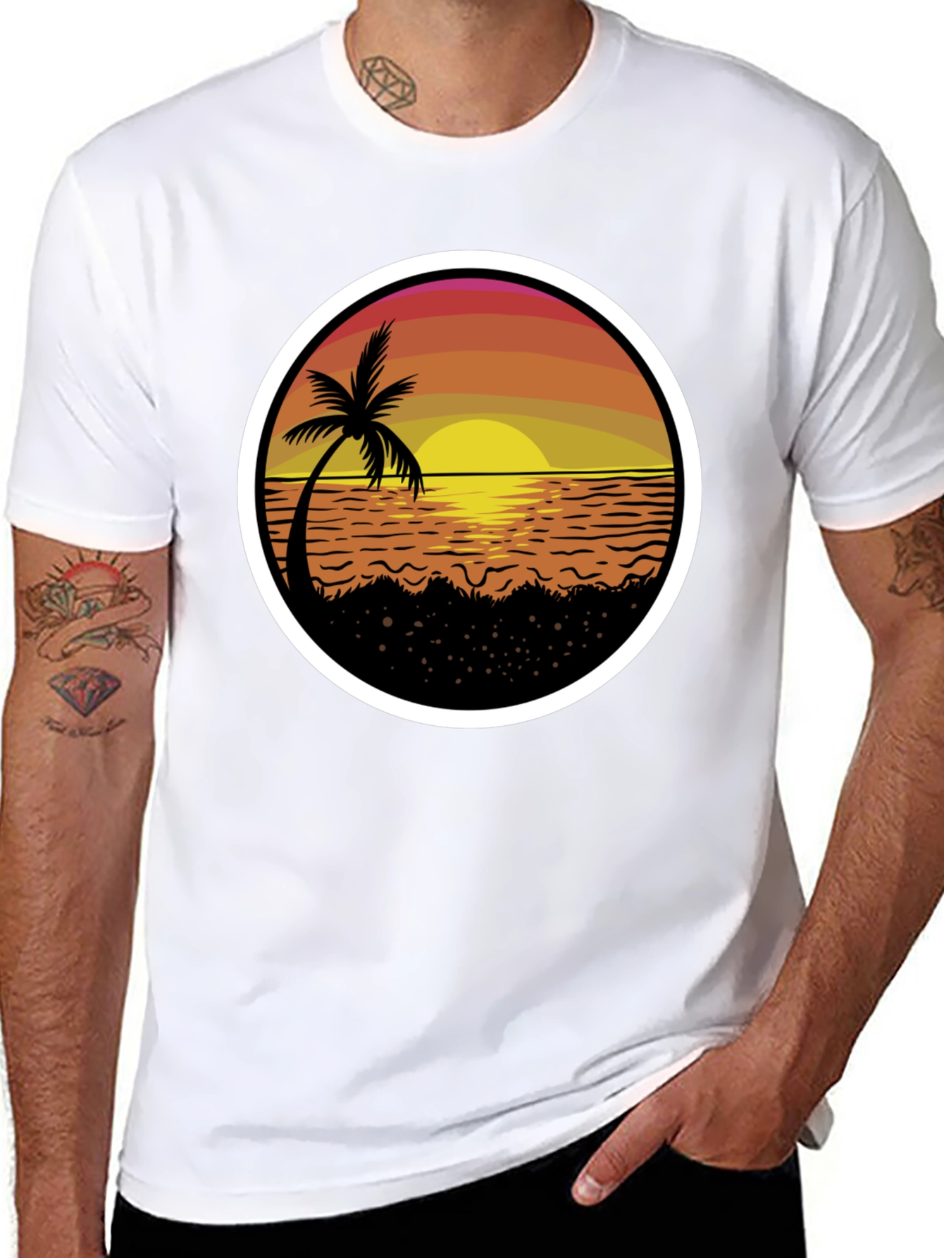 Sunset Palm Tree T-Shirt
