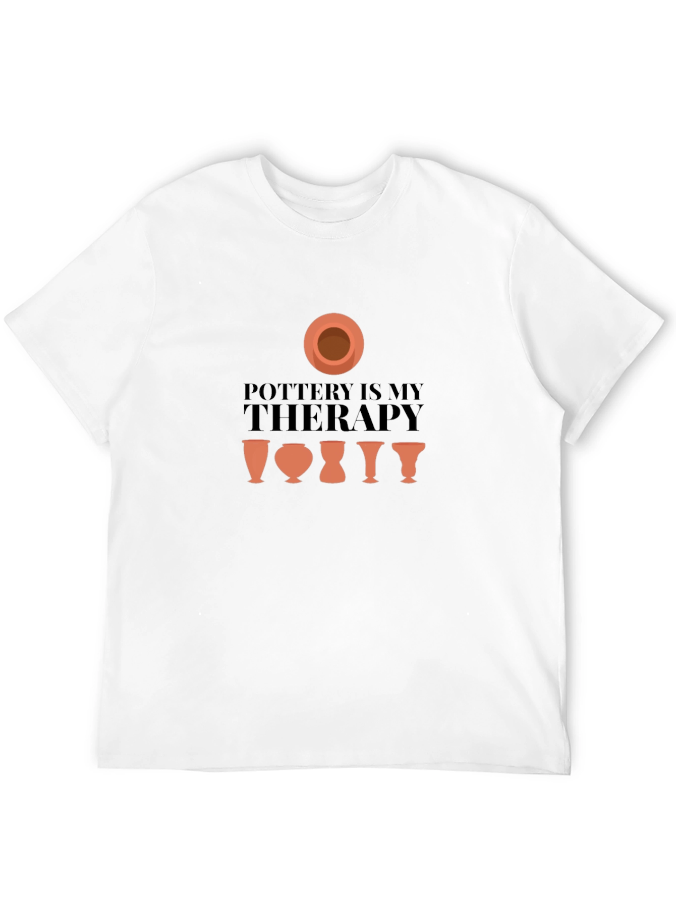 Pottery is My Therapy Black T-Shirt