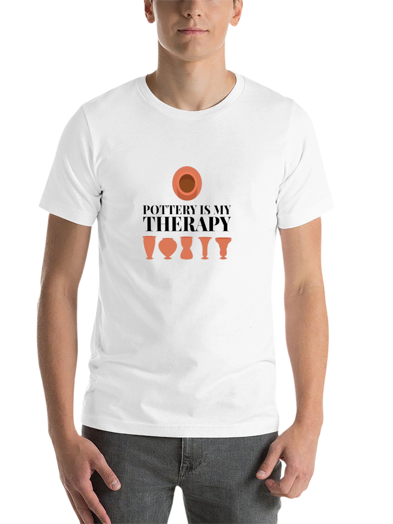 Pottery is My Therapy Black T-Shirt
