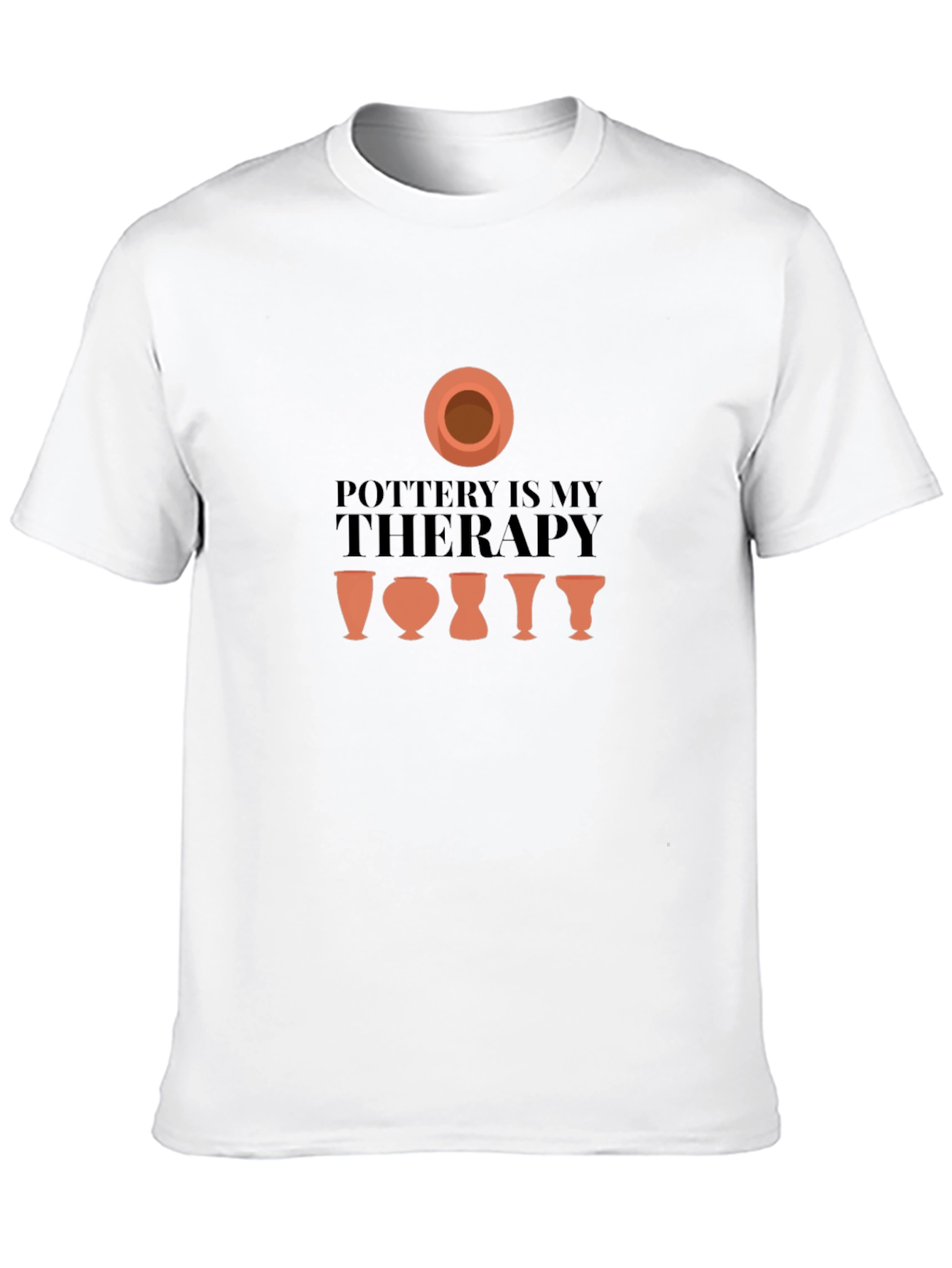 Pottery is My Therapy Black T-Shirt