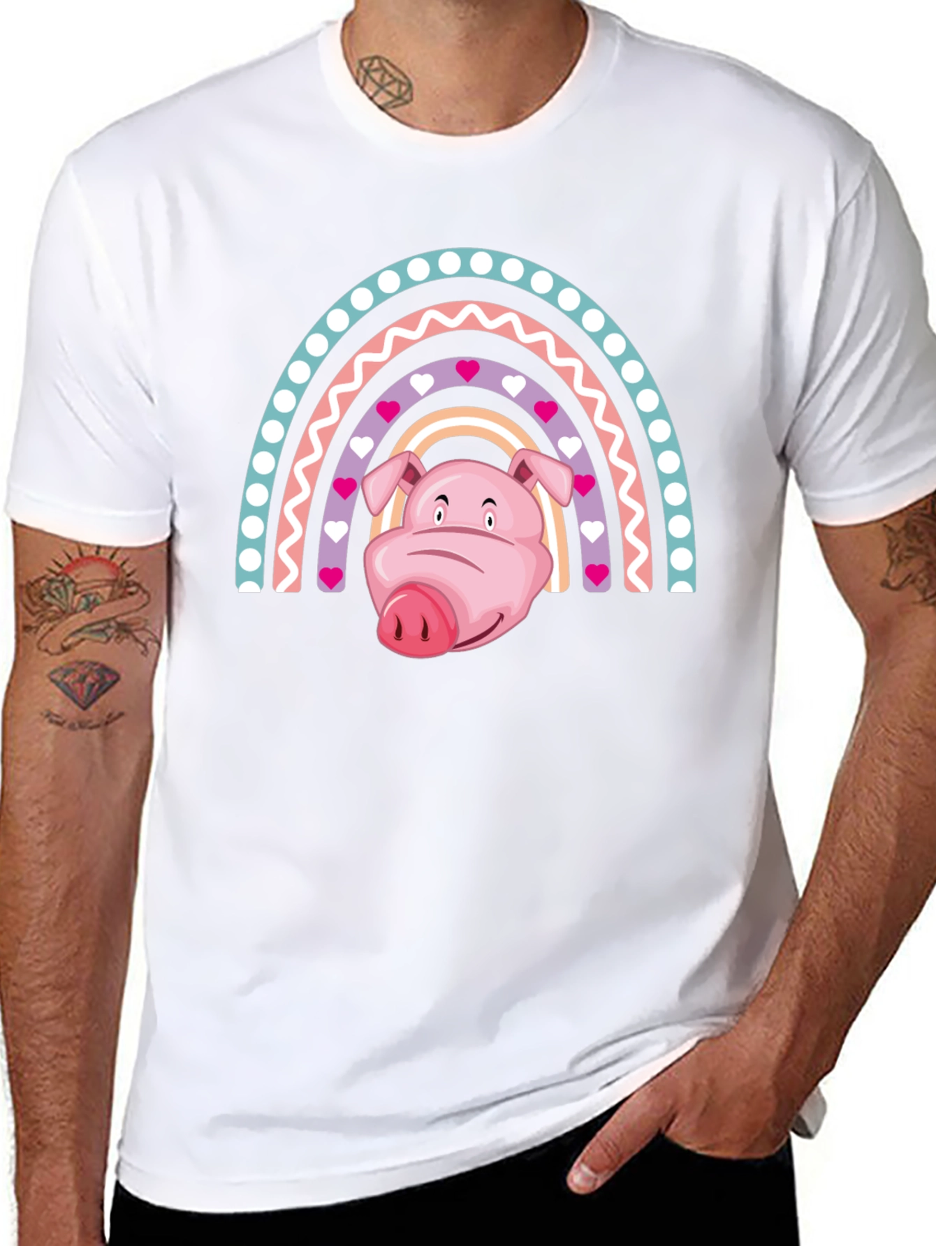 Rainbow Pig Graphic Tee