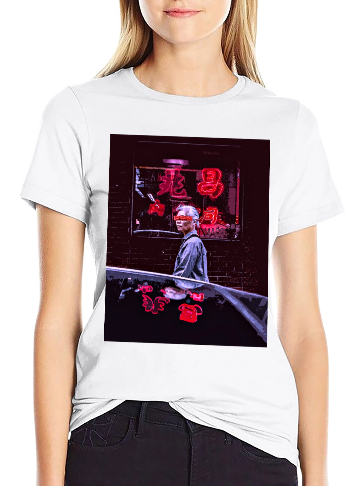 Neon Chinatown T-Shirt - Stylish Urban Graphic Tee