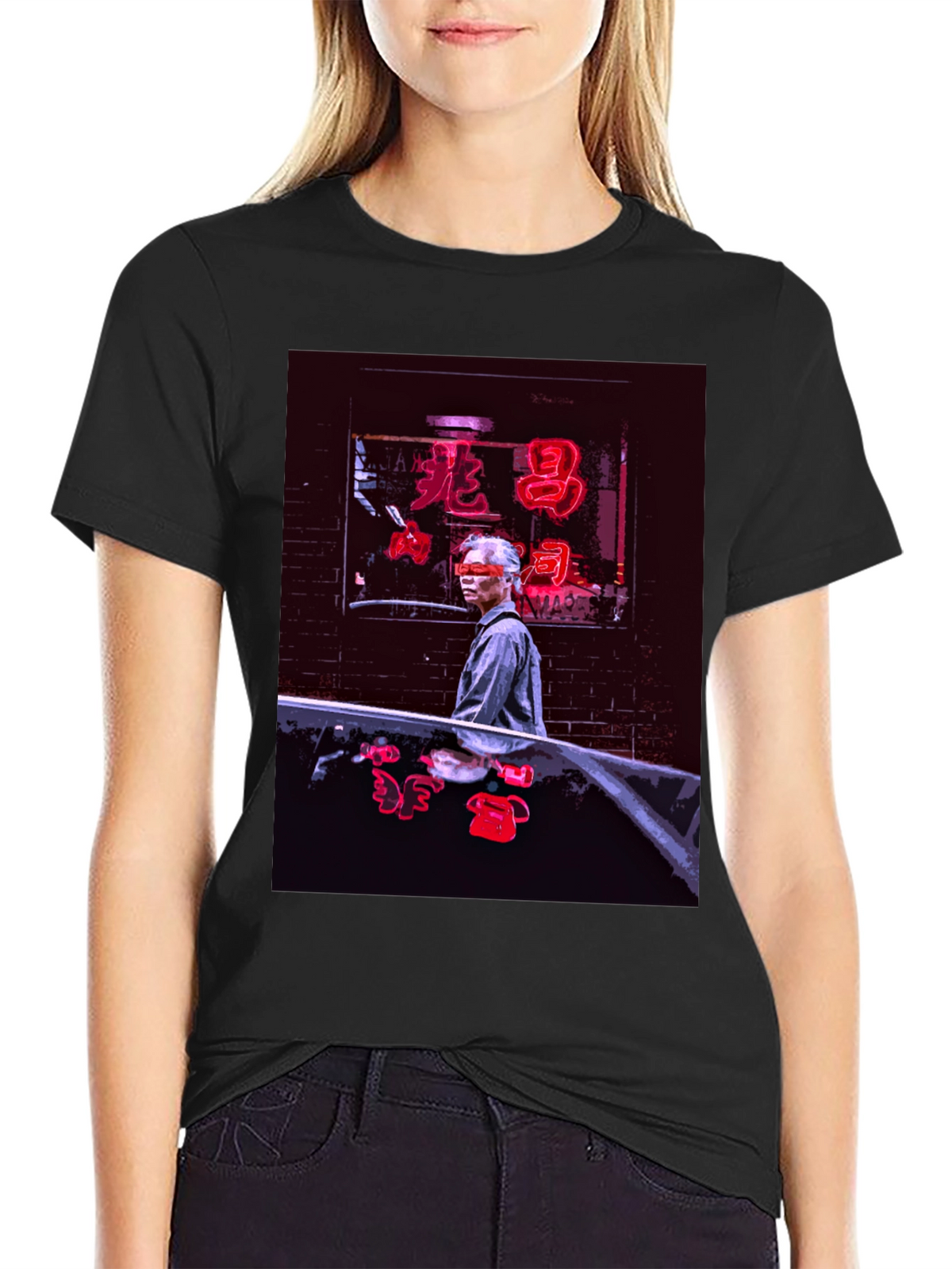 Neon Chinatown T-Shirt - Stylish Urban Graphic Tee