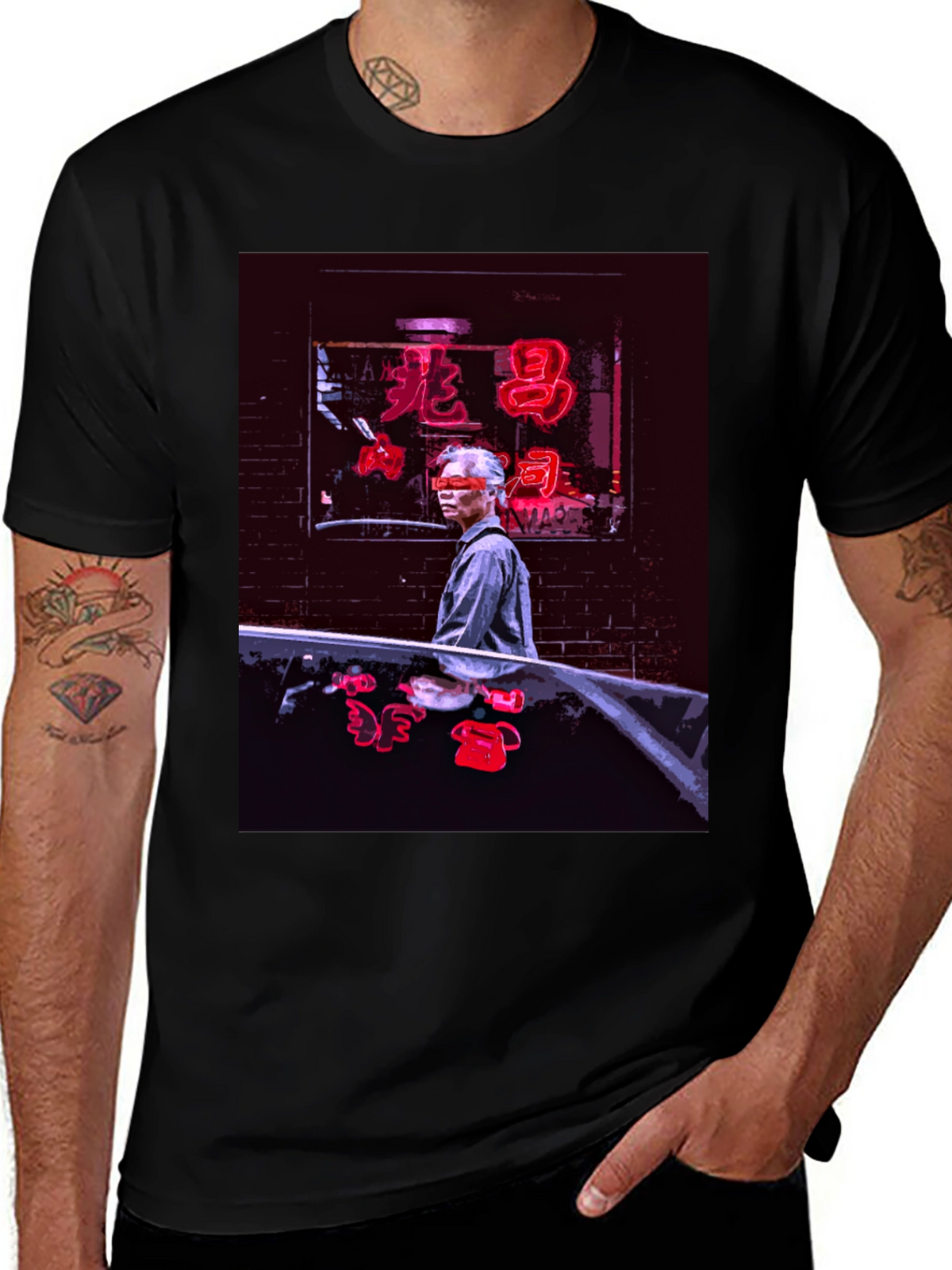 Neon Chinatown T-Shirt - Stylish Urban Graphic Tee
