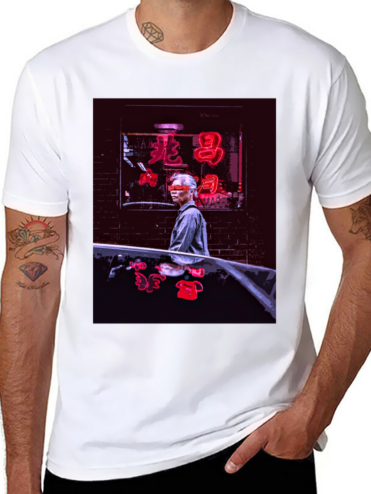 Neon Chinatown T-Shirt - Stylish Urban Graphic Tee
