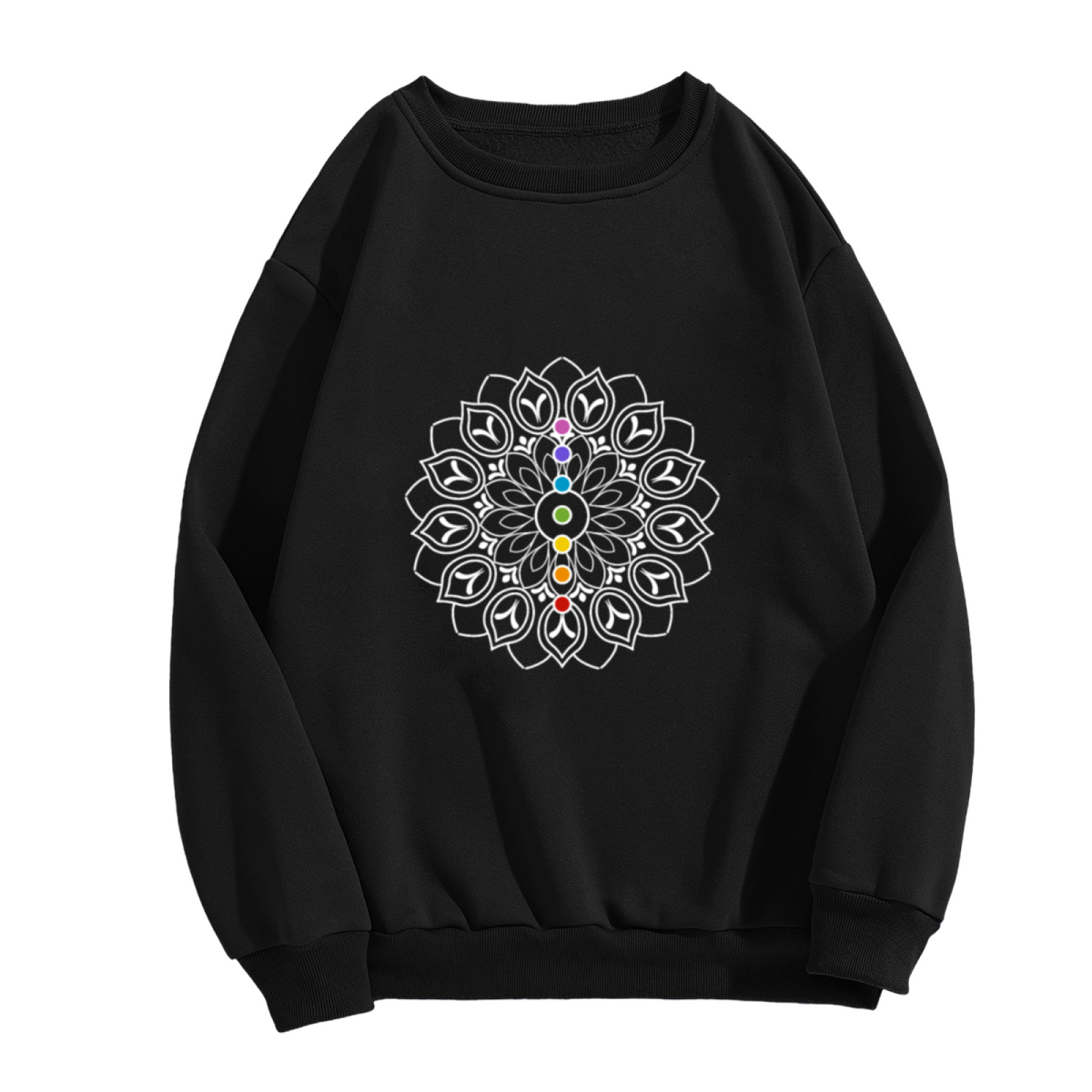 Colorful Chakra Mandala Spiritual Yoga Crewneck Sweatshirt