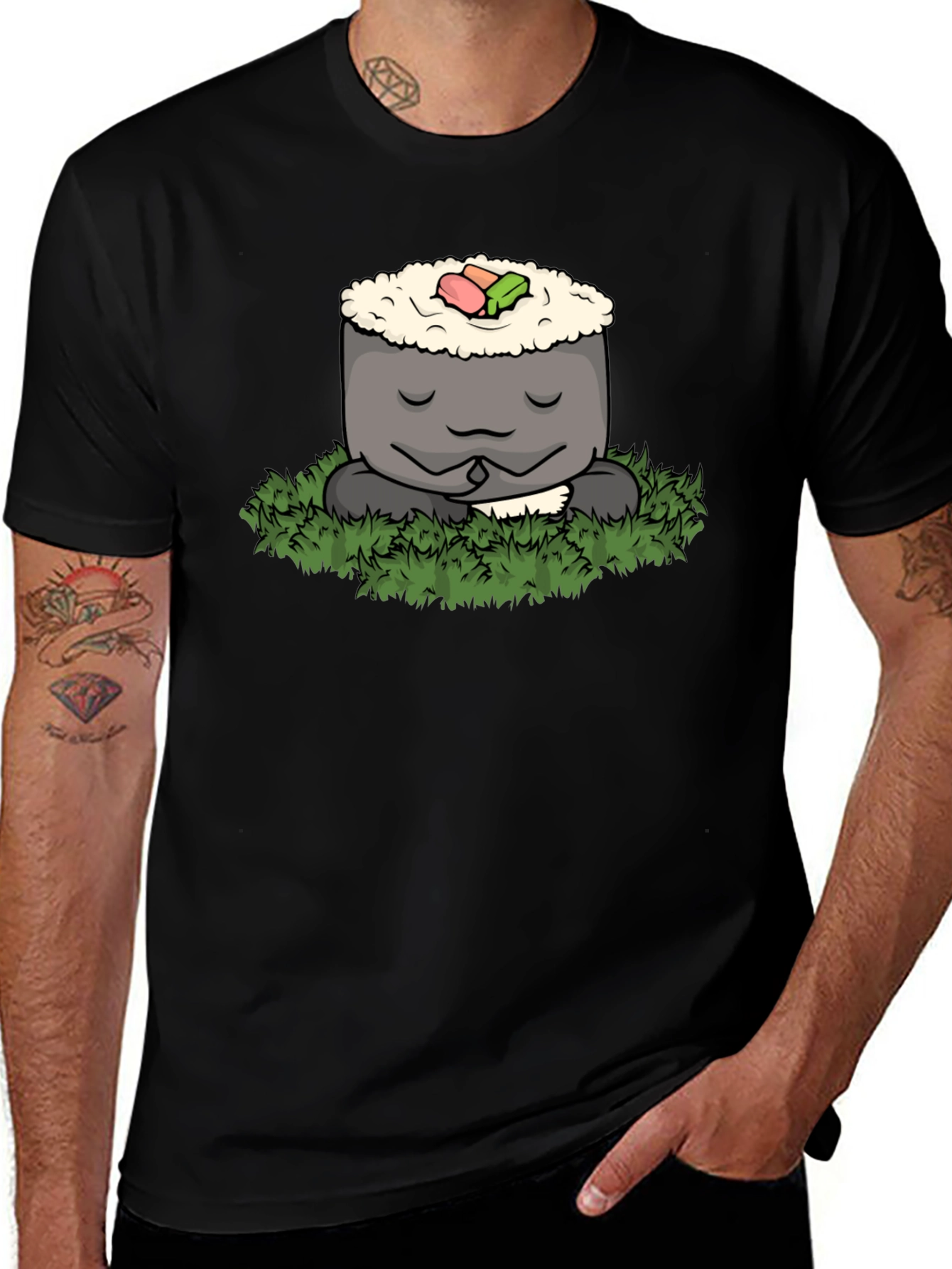 Zen Sushi Meditation T-Shirt - Comfy Tee