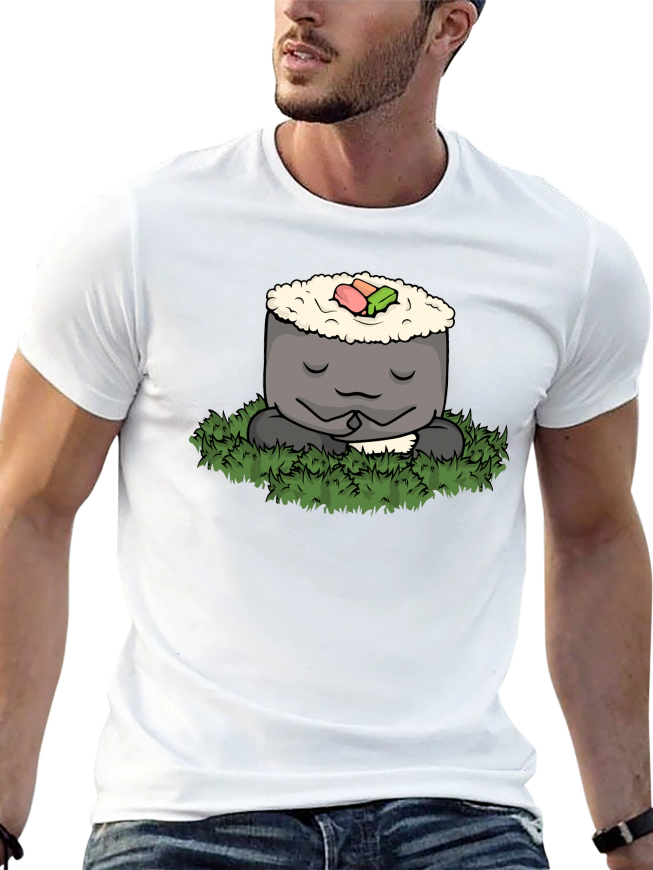 Zen Sushi Meditation T-Shirt - Comfy Tee