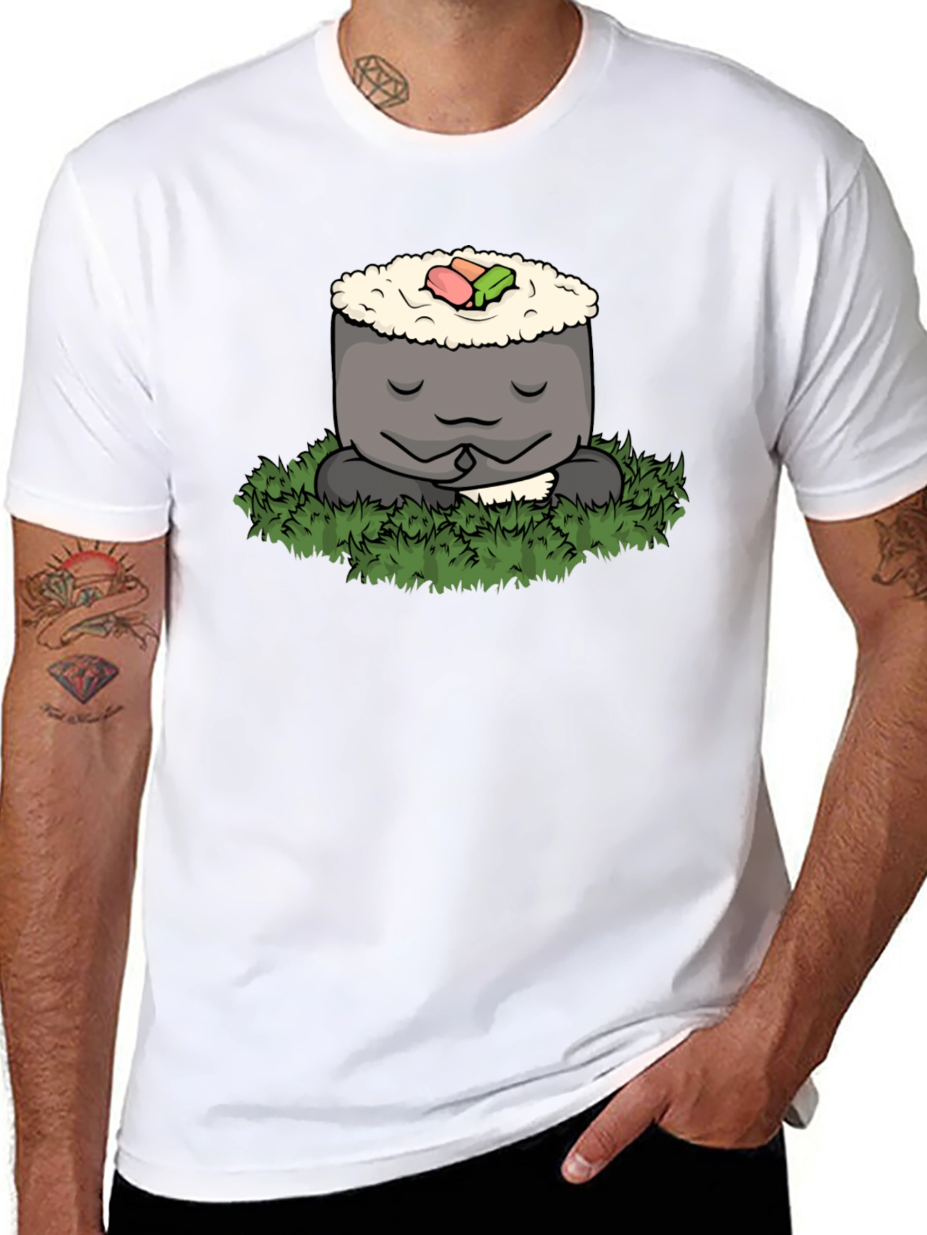 Zen Sushi Meditation T-Shirt - Comfy Tee