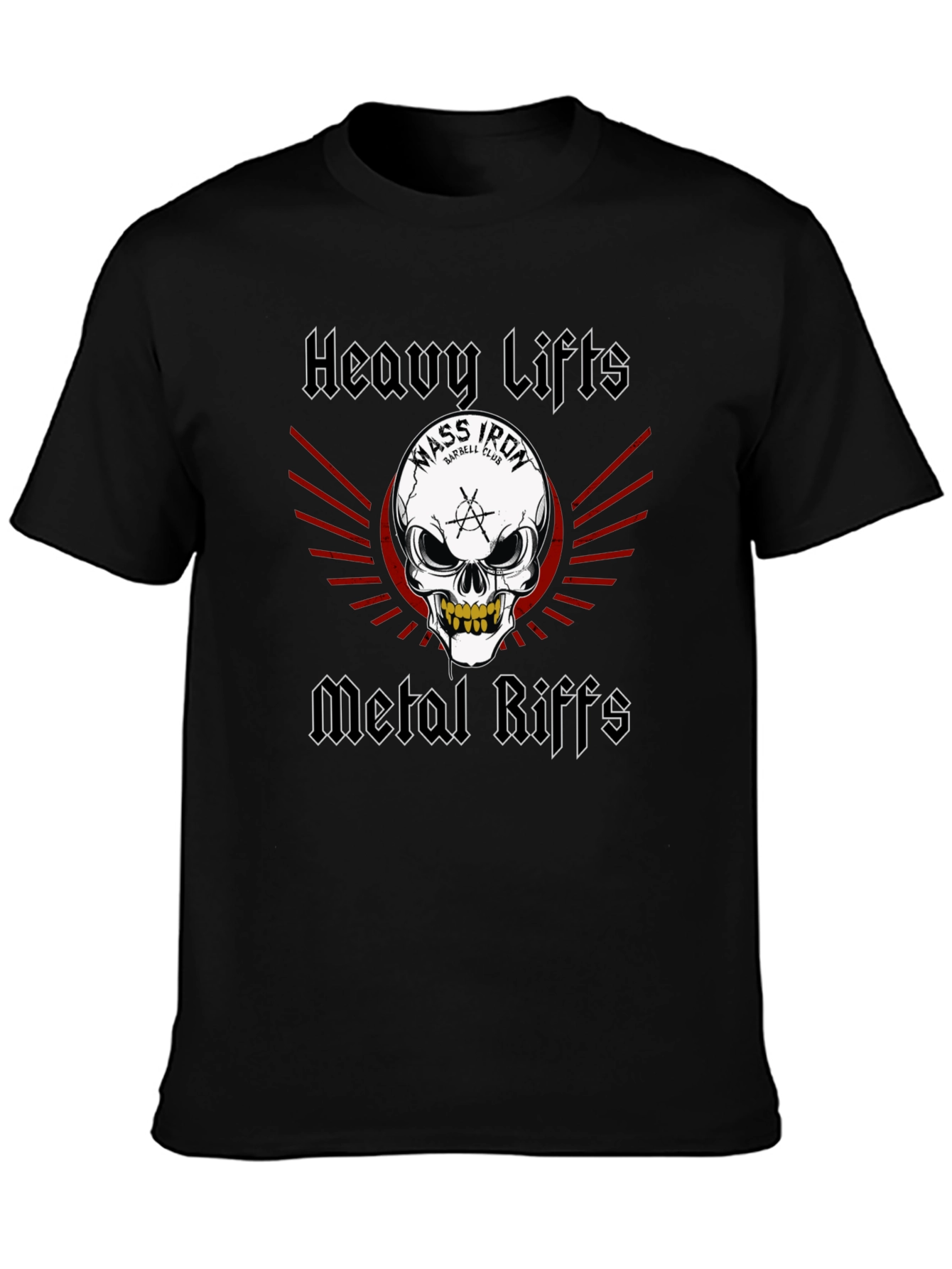 Heavy Lifts Metal Riffs Graphic T-Shirt