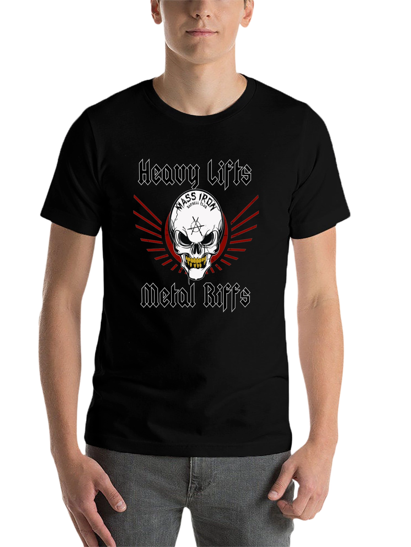 Heavy Lifts Metal Riffs Graphic T-Shirt