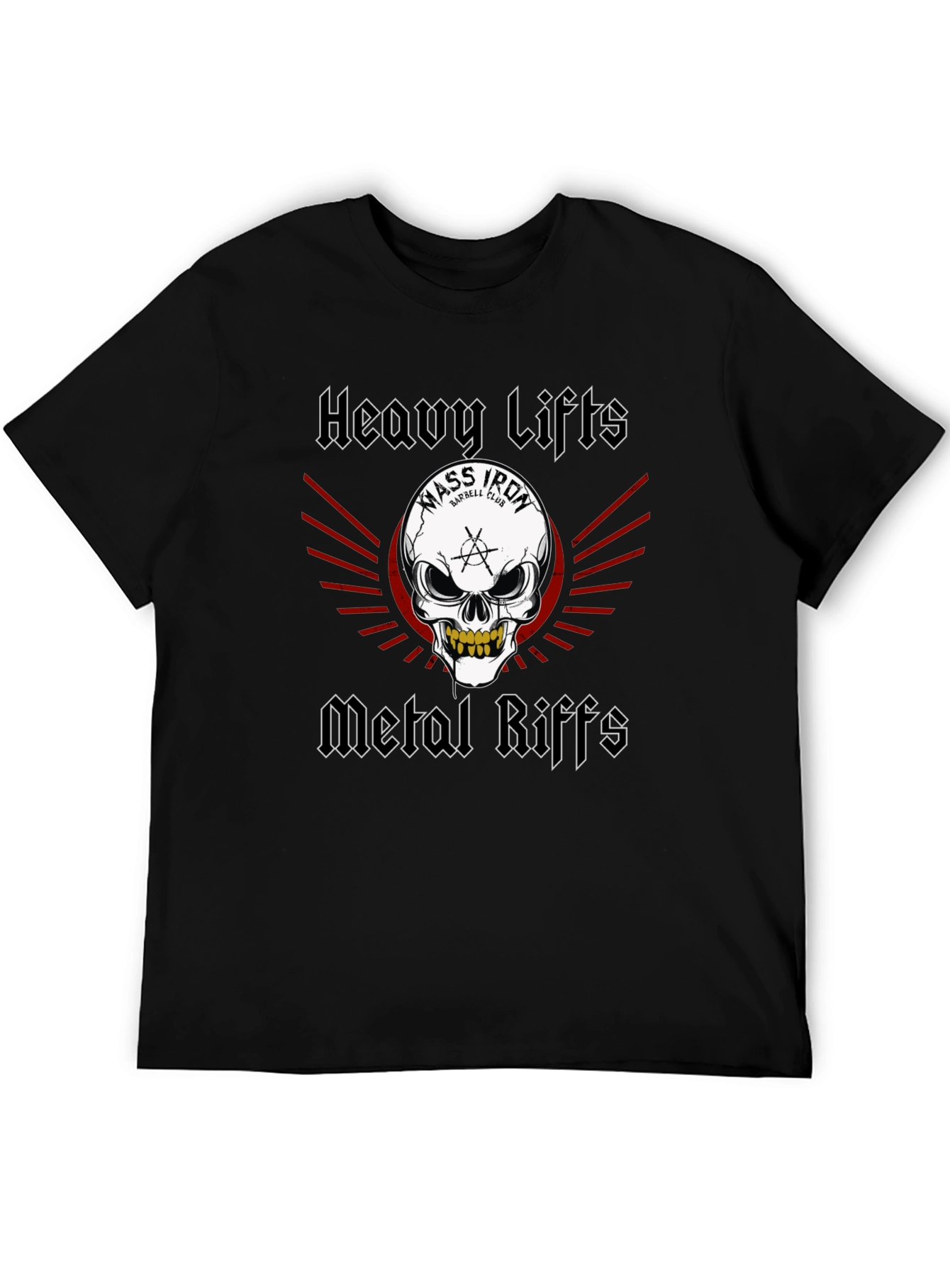 Heavy Lifts Metal Riffs Graphic T-Shirt