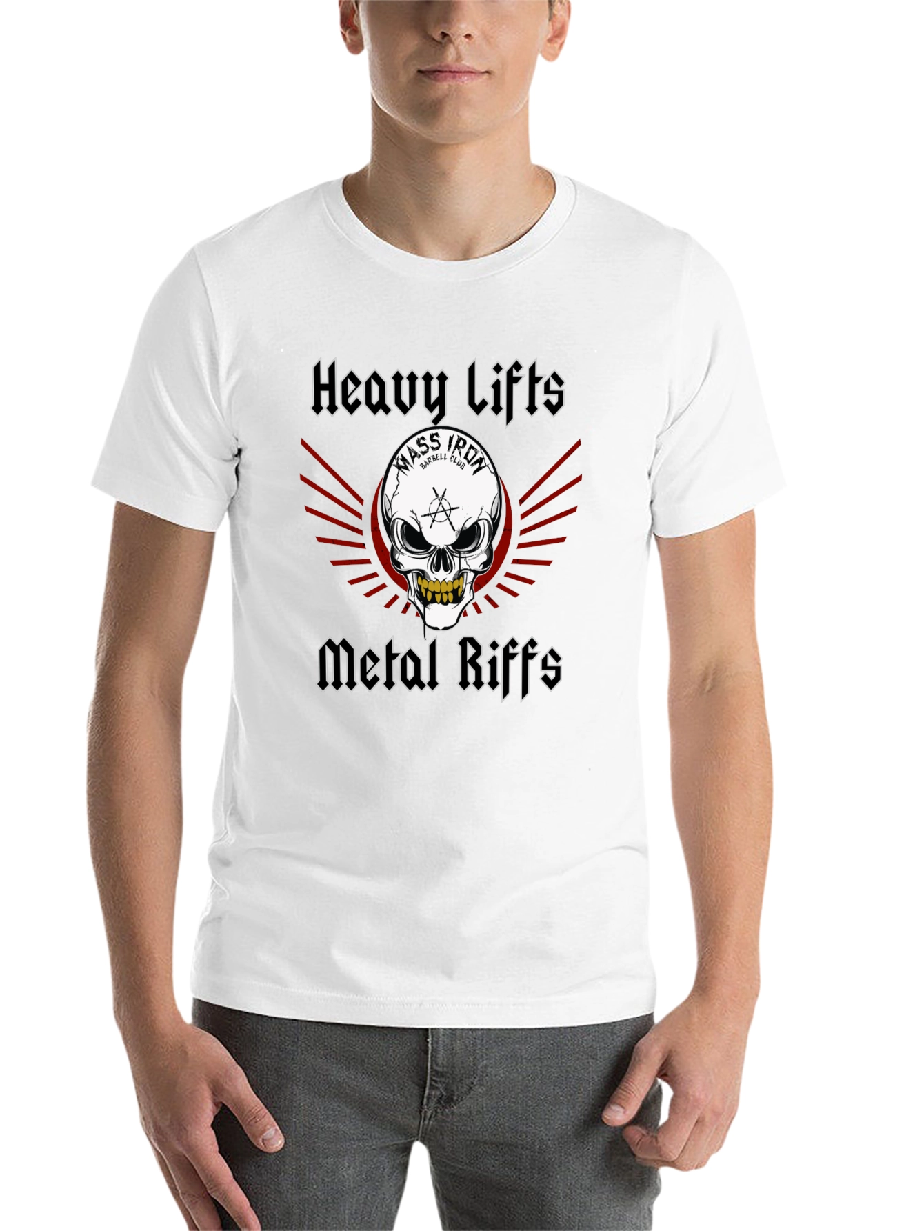 Heavy Lifts Metal Riffs Graphic T-Shirt