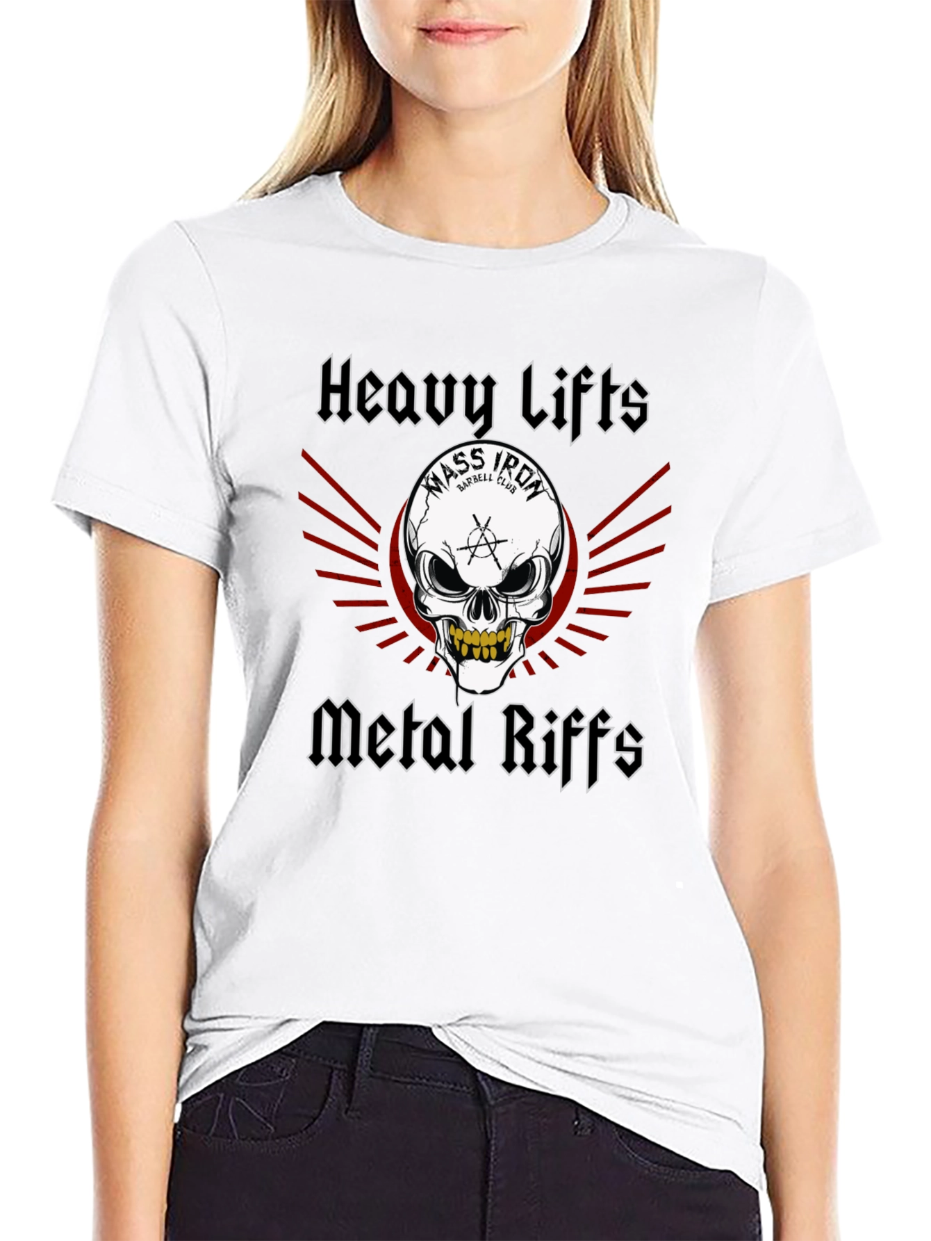 Heavy Lifts Metal Riffs Graphic T-Shirt
