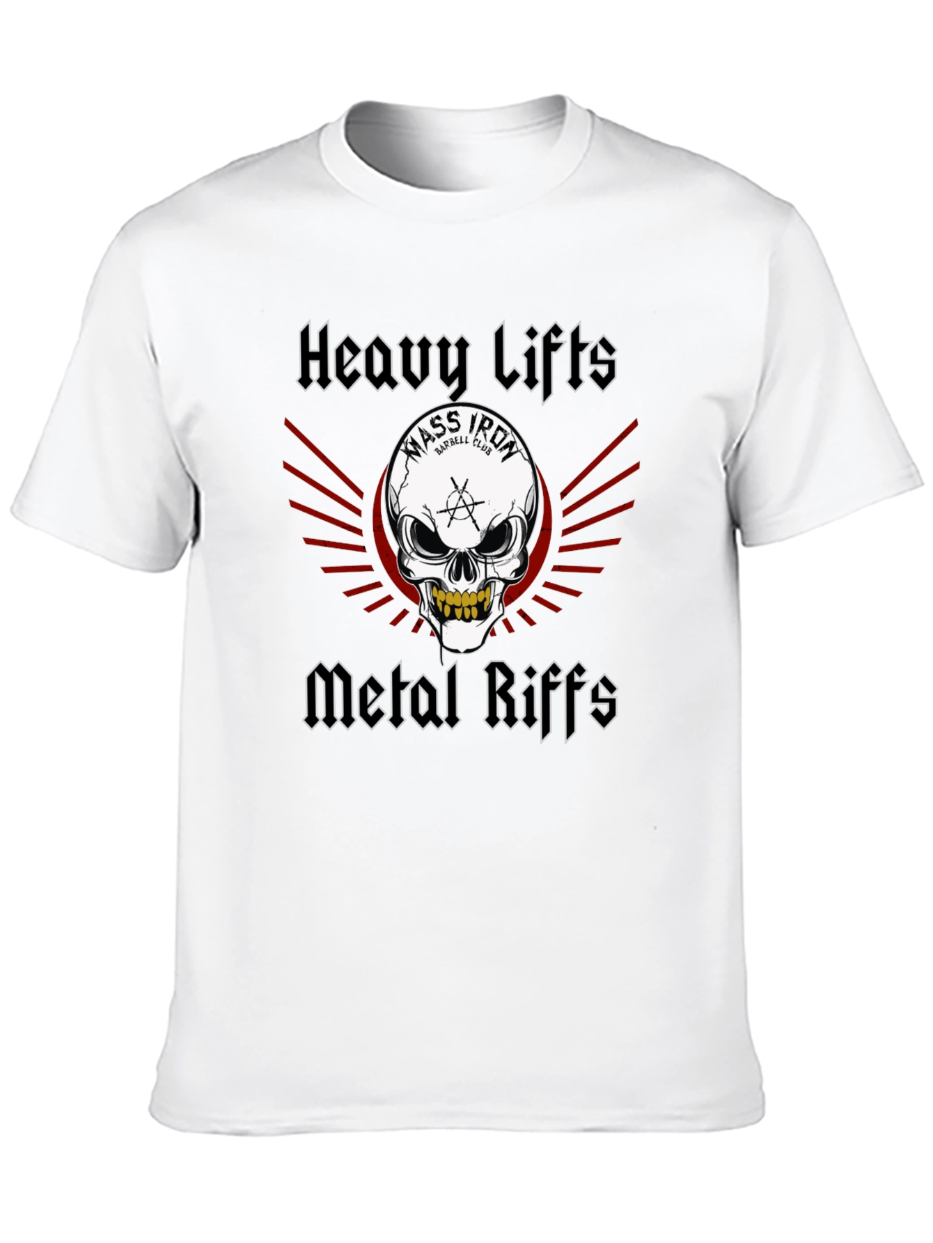Heavy Lifts Metal Riffs Graphic T-Shirt