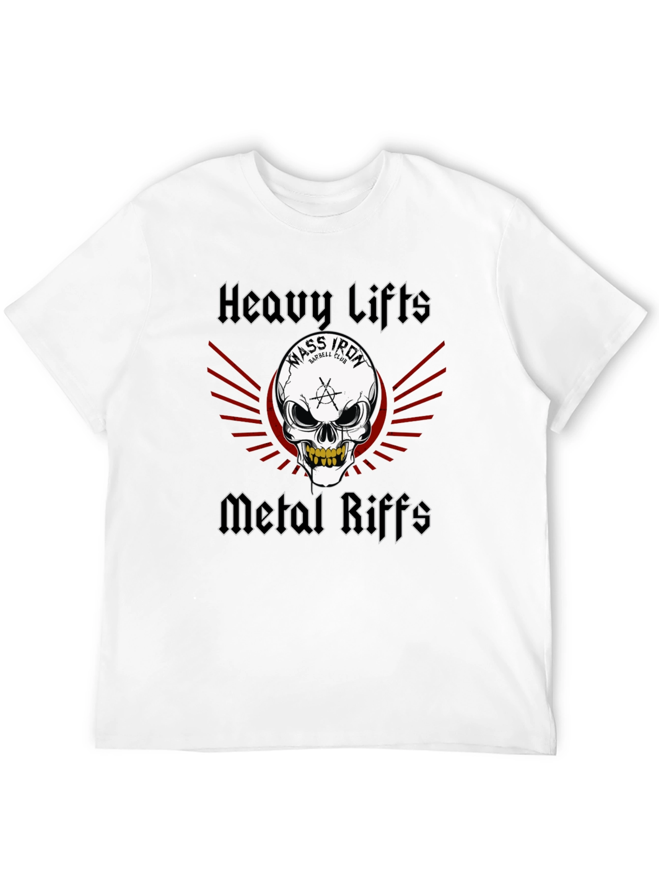 Heavy Lifts Metal Riffs Graphic T-Shirt