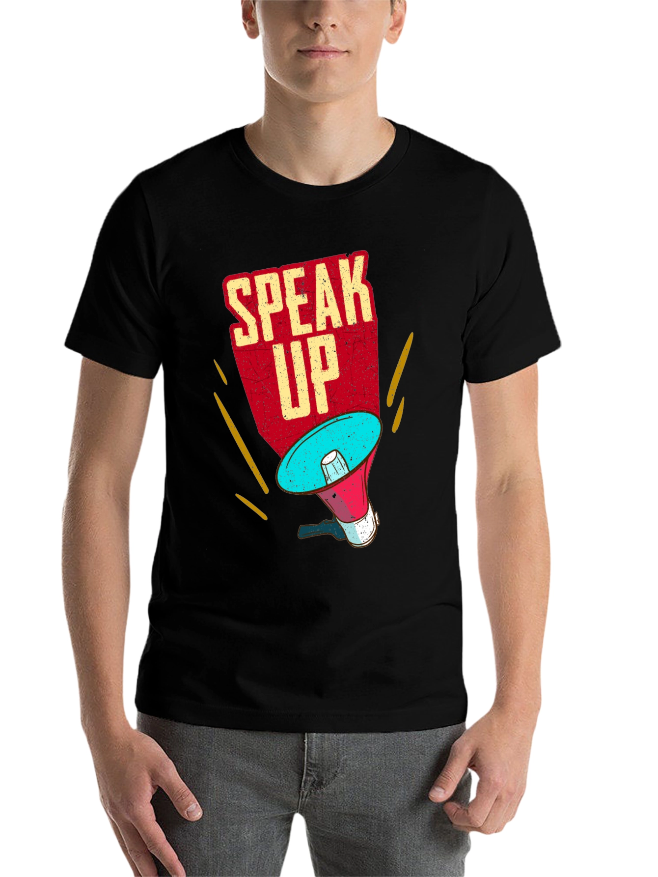 Speak Up T-Shirt - Megaphone Graphic Tee
