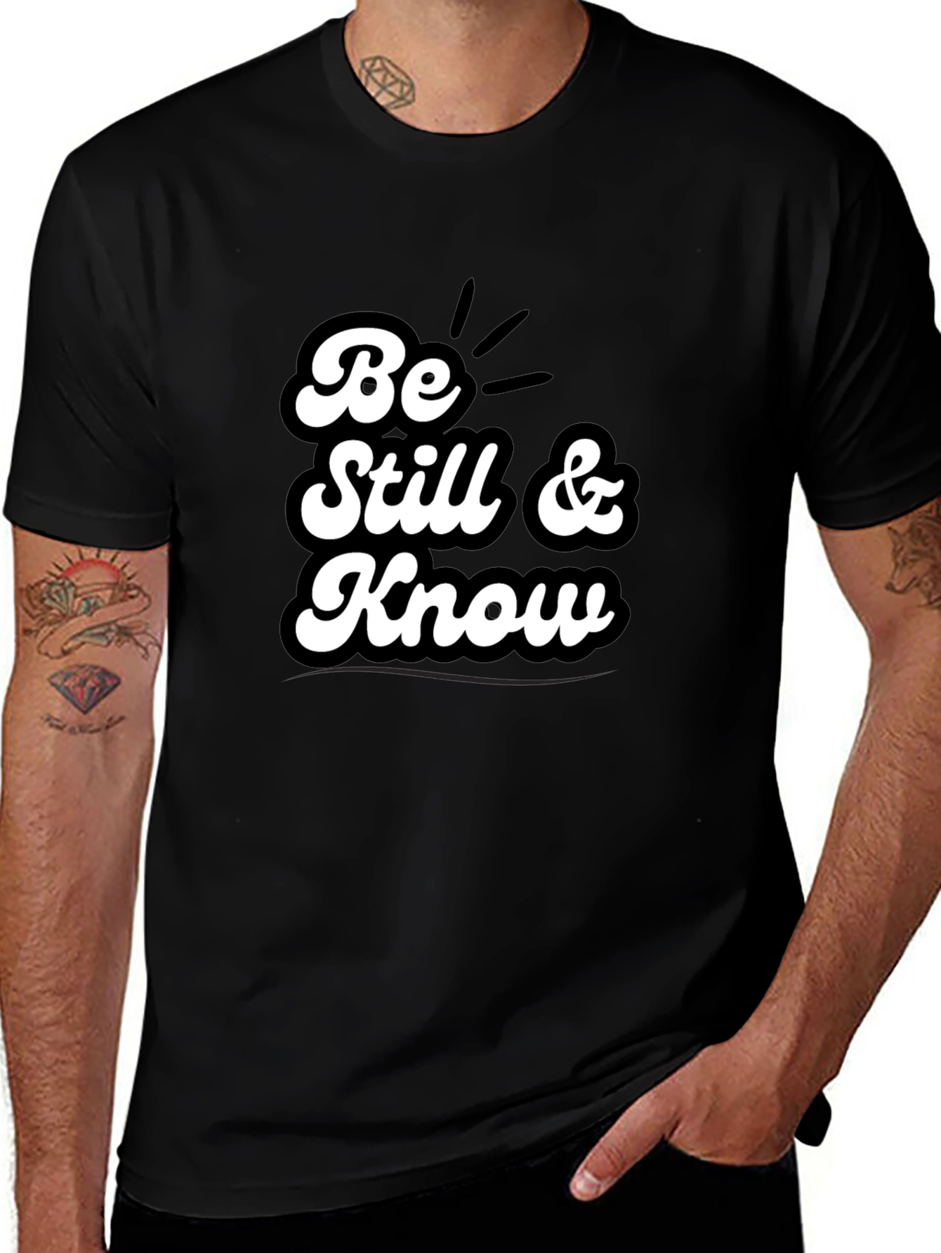 Be Still & Know T-Shirt - Black Graphic Tee