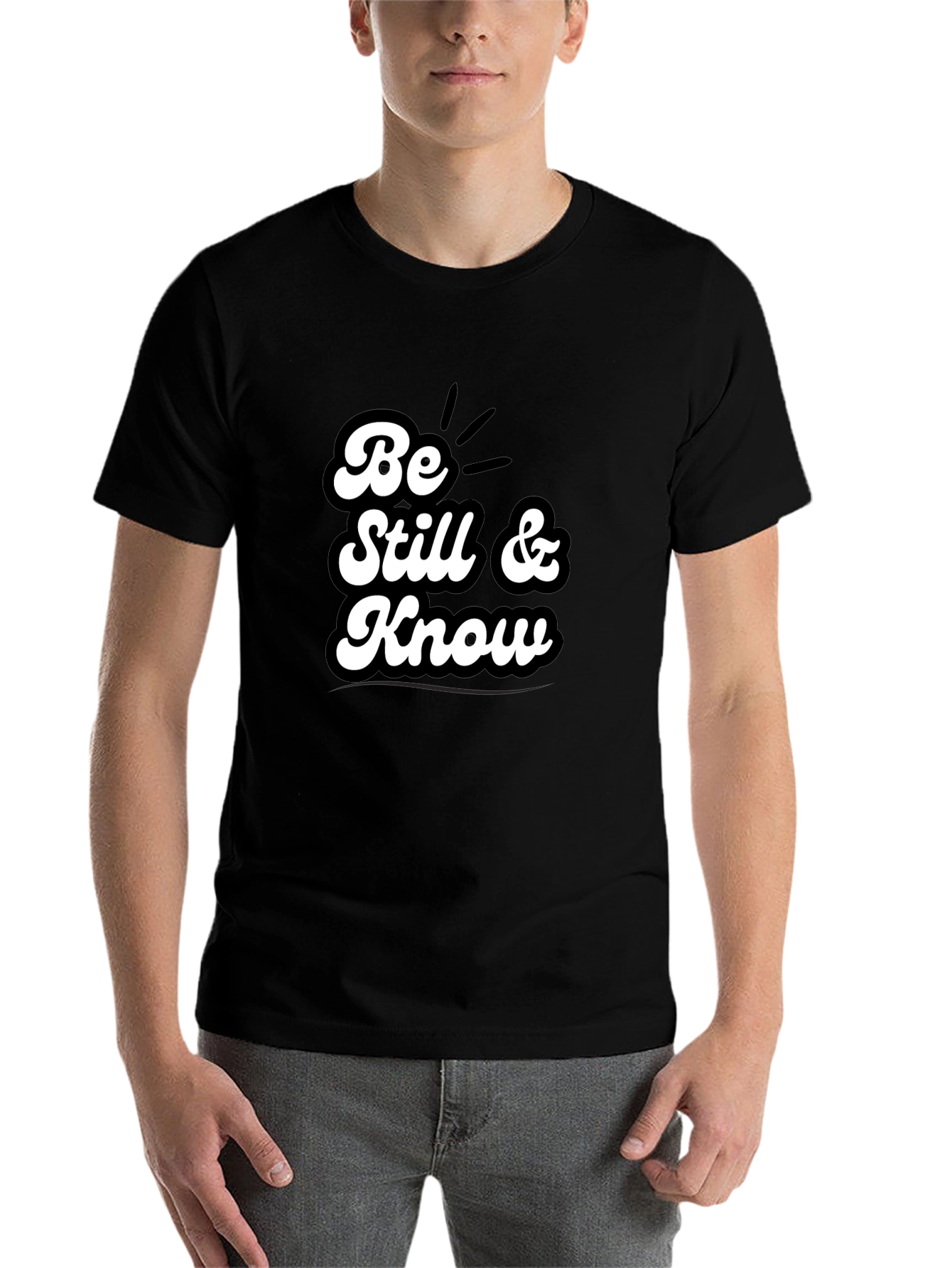 Be Still & Know T-Shirt - Black Graphic Tee