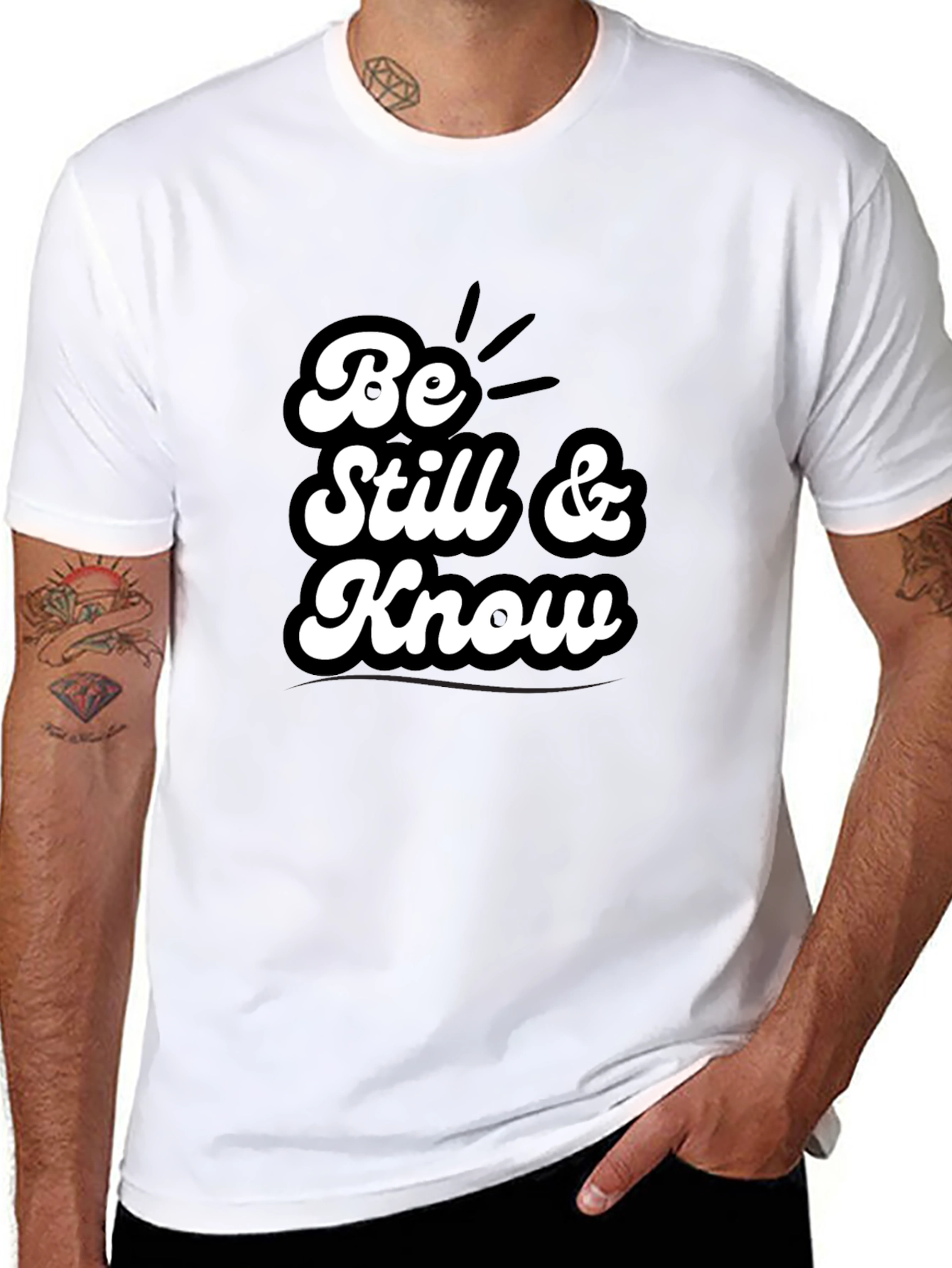 Be Still & Know T-Shirt - Black Graphic Tee