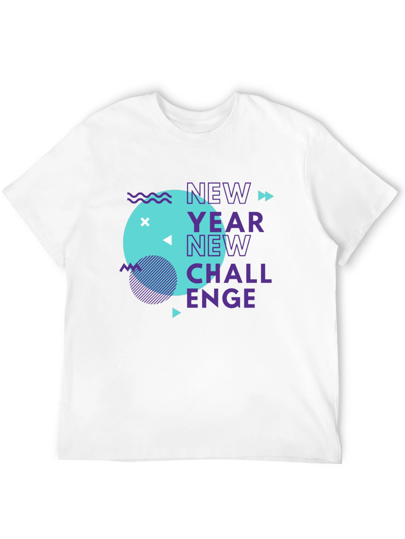 New Year Challenge Graphic Tee - Stylish Black T-Shirt
