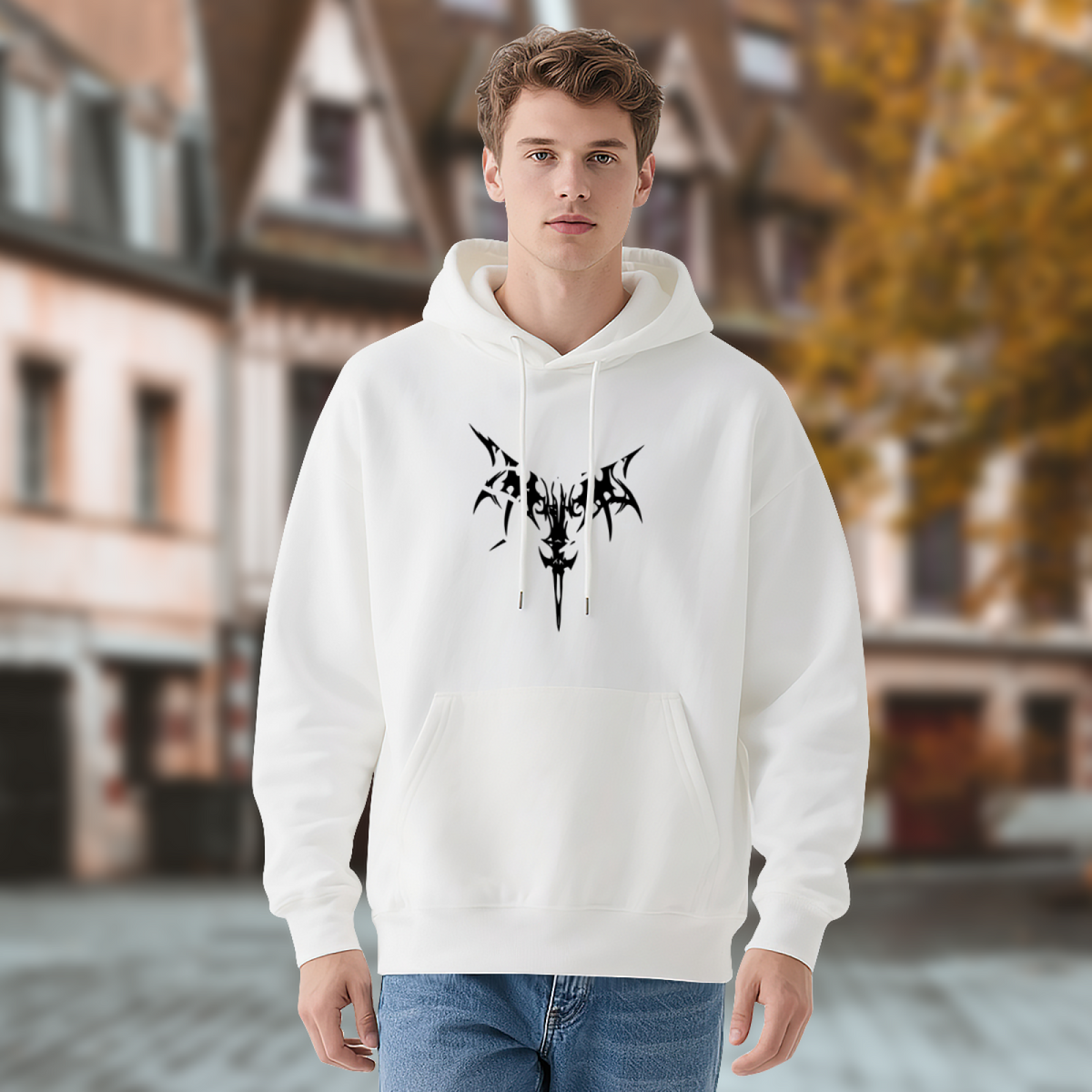 Dark Gothic Abstract Symbol Streetwear Hoodie