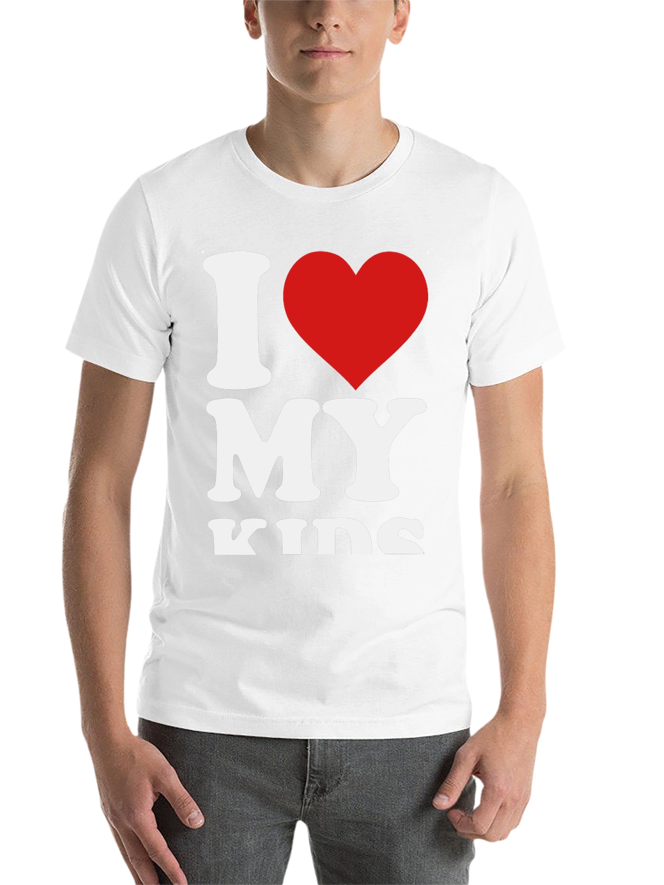 I Heart My Kids Graphic Tee - Black