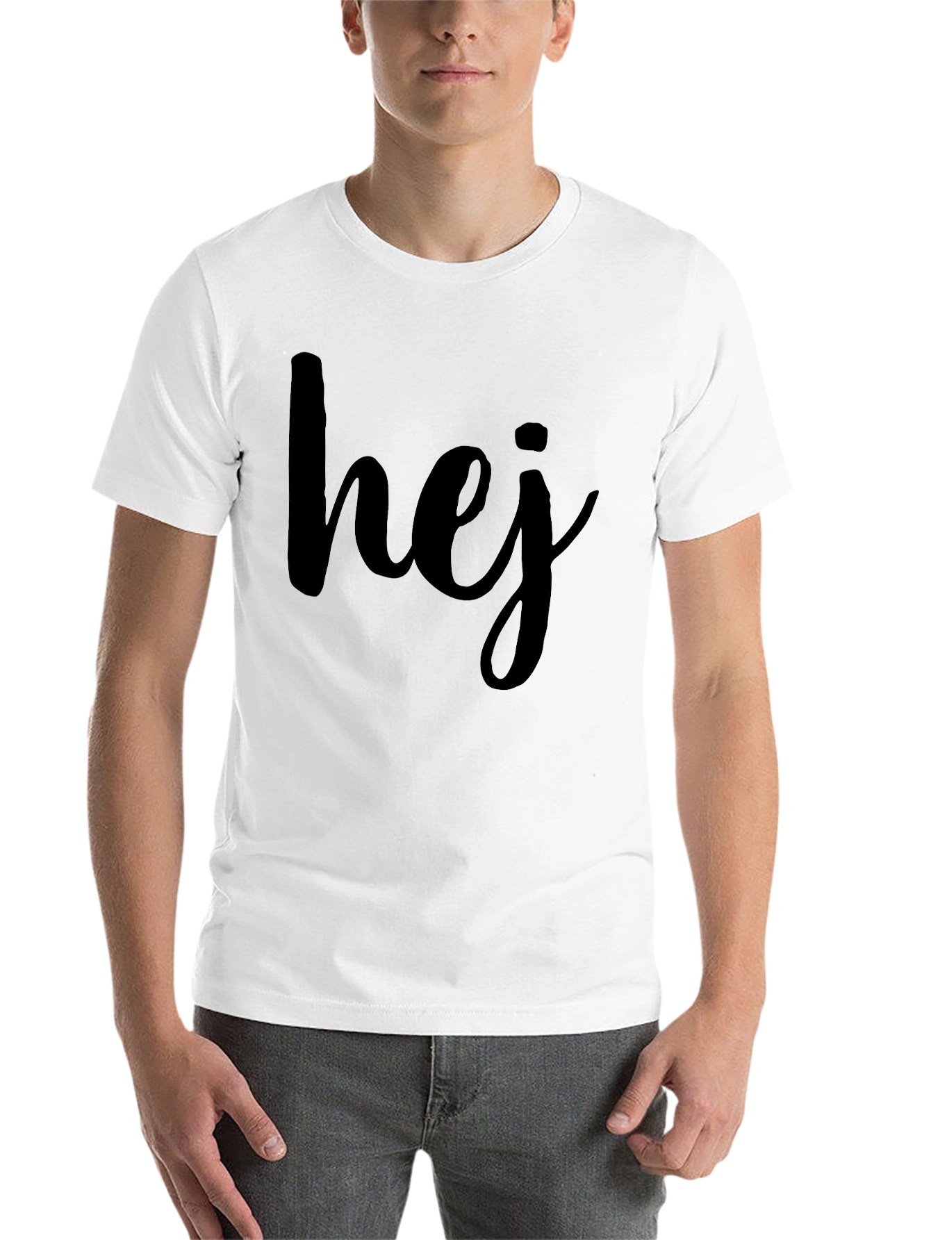 Hej Graphic T-Shirt - Casual Scandinavian Style Tee