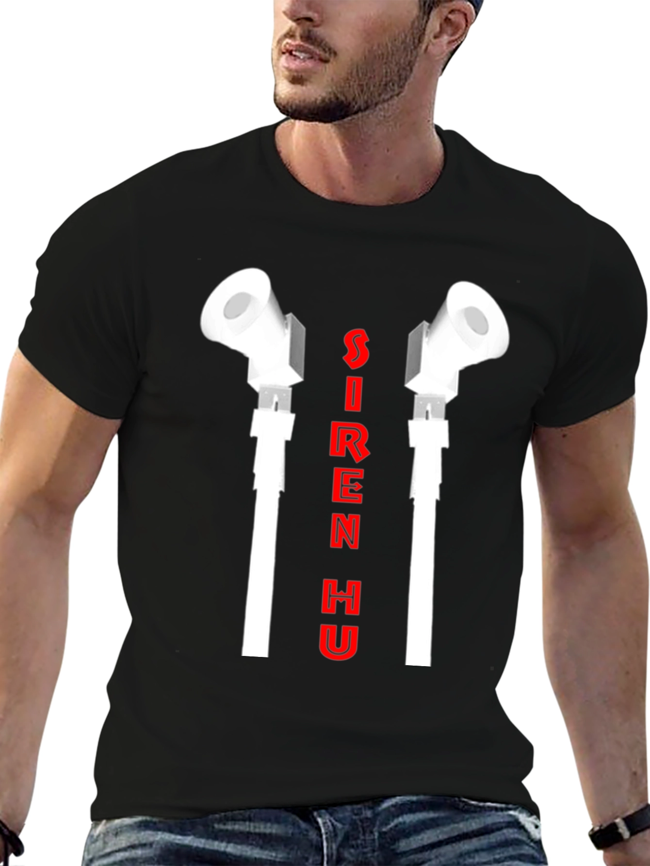 Siren Head T-Shirt - Black Graphic Tee