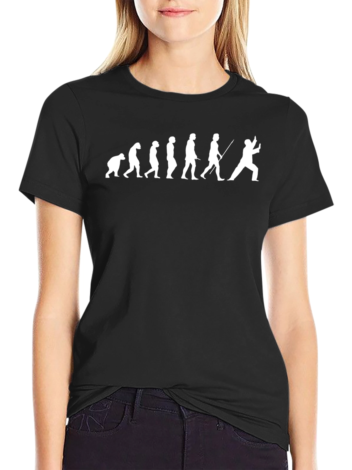 Fencing Evolution T-Shirt - Black