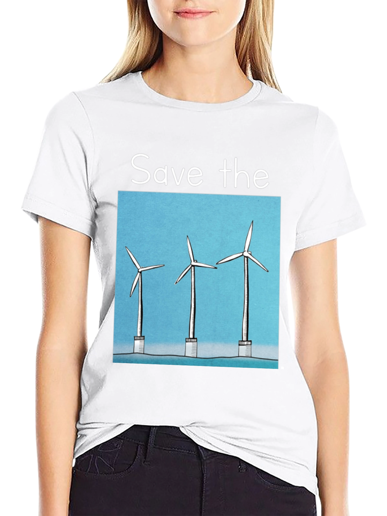 Save The Windmills Black T-Shirt