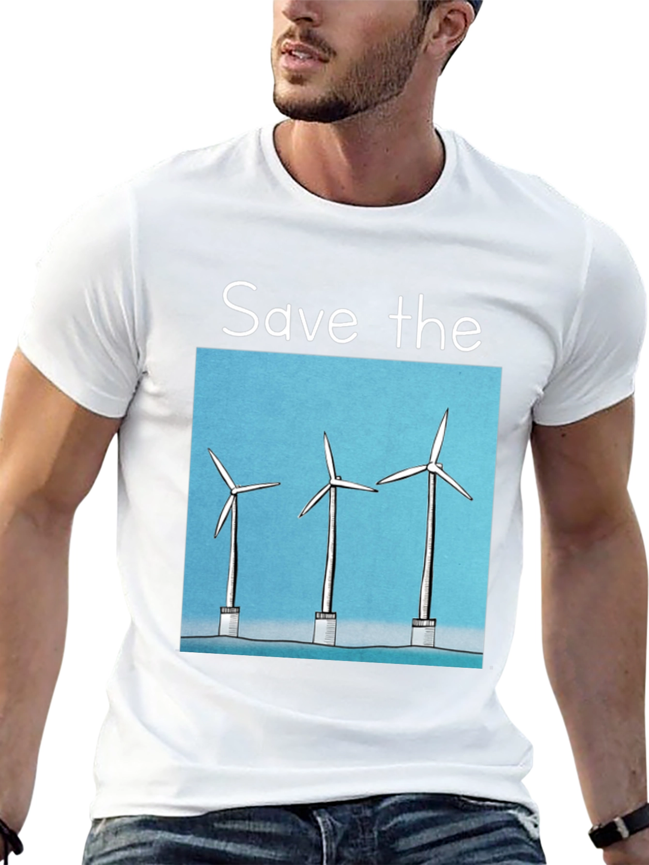 Save The Windmills Black T-Shirt