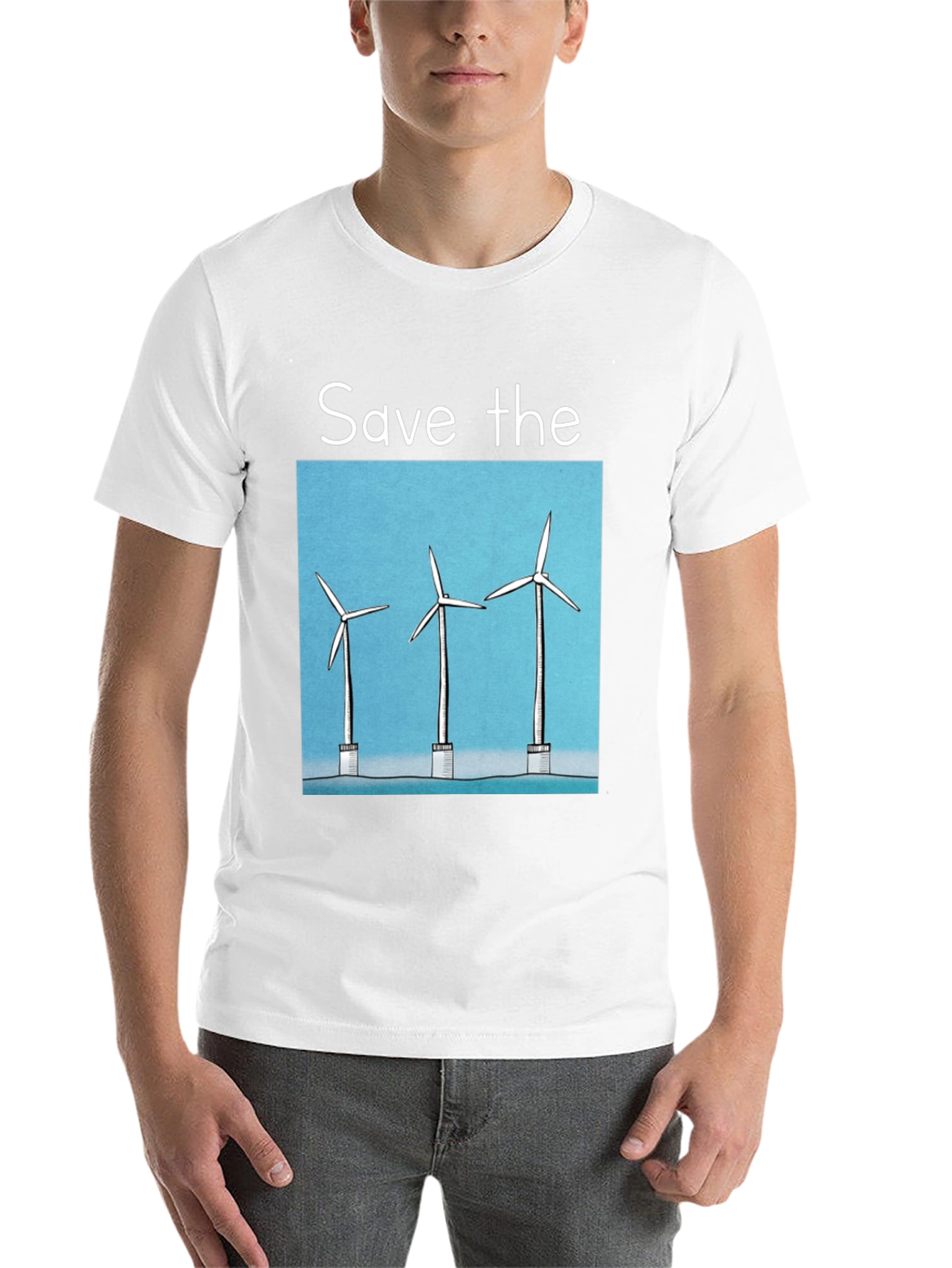 Save The Windmills Black T-Shirt