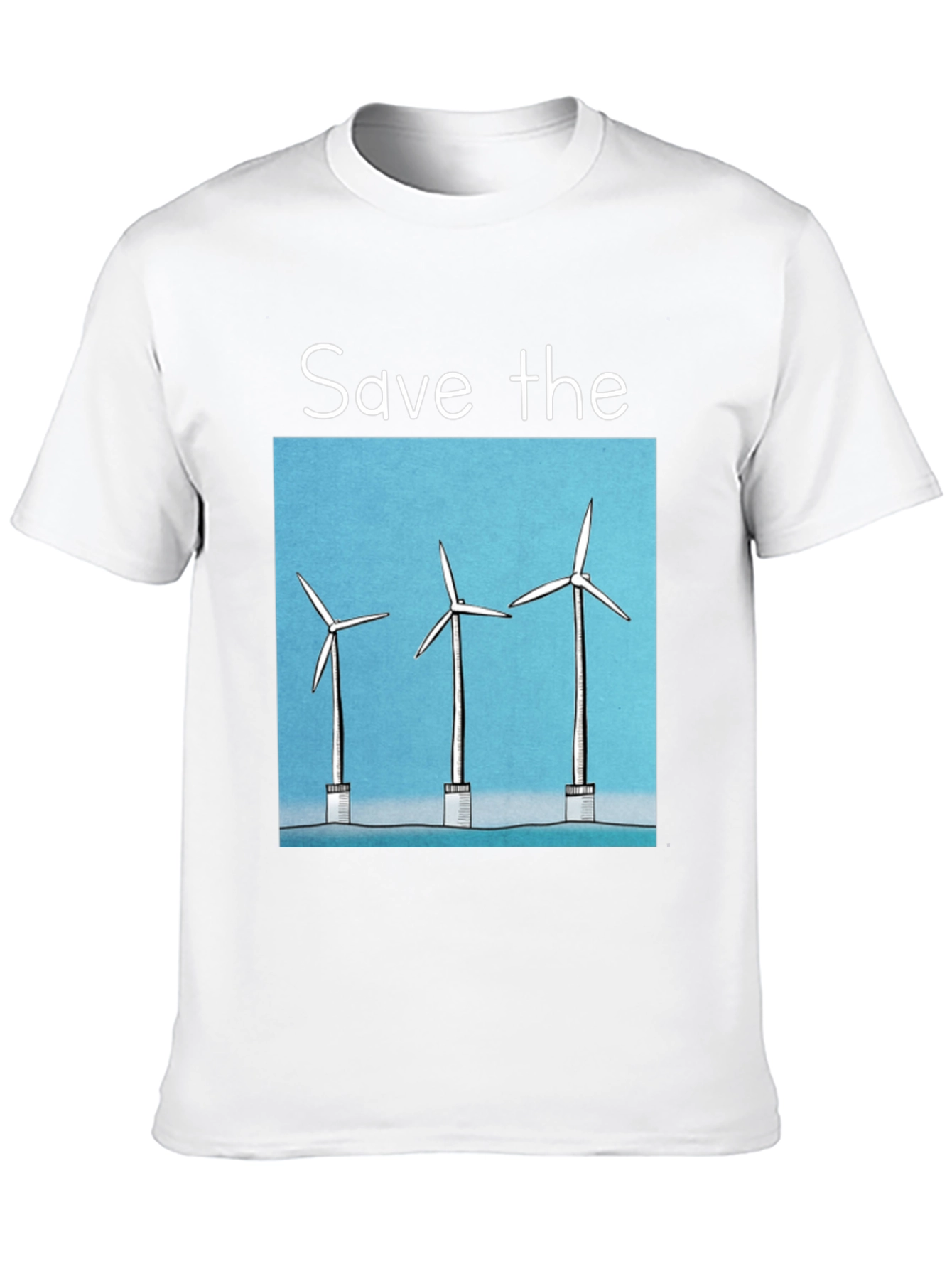 Save The Windmills Black T-Shirt