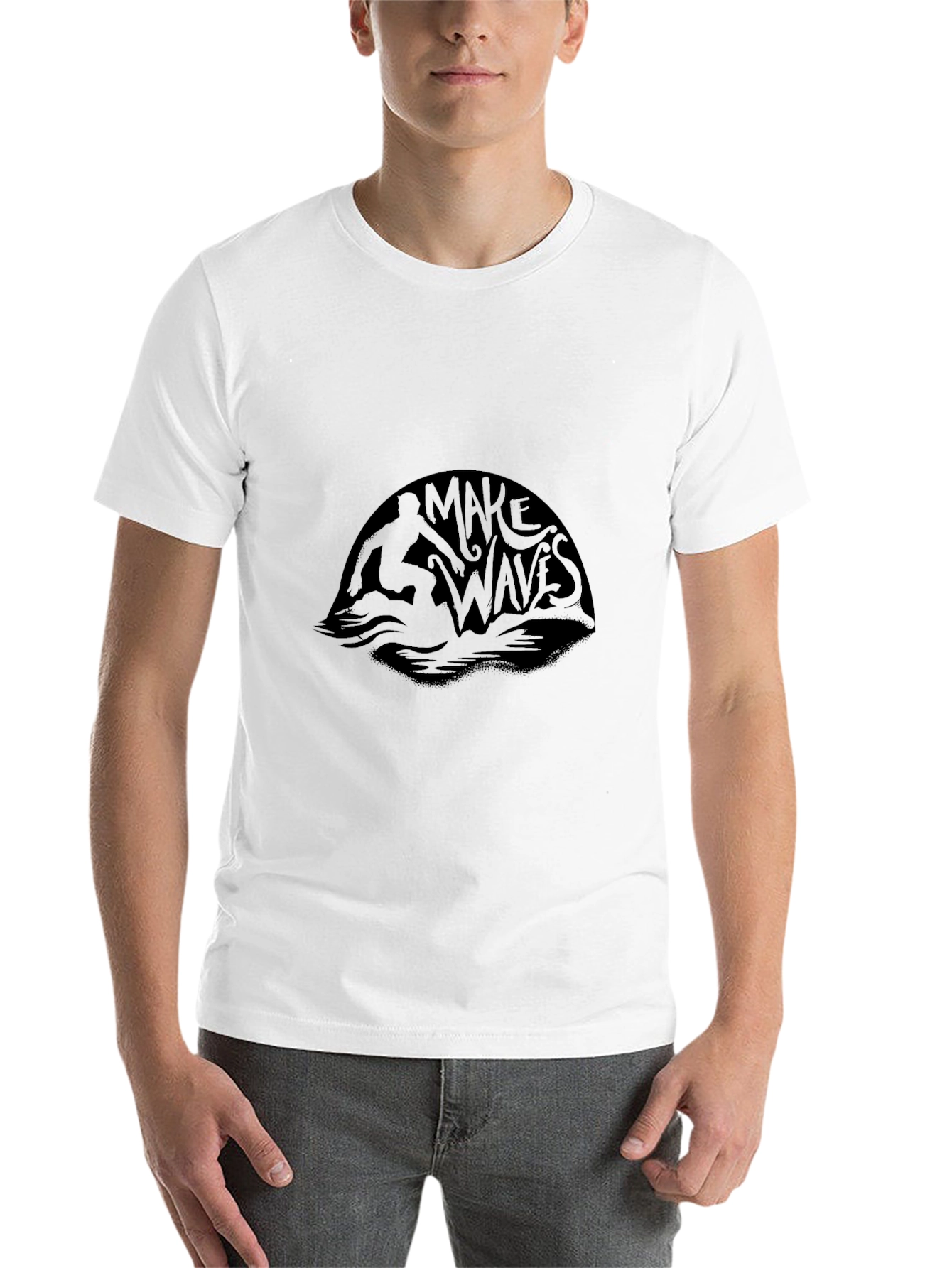 Make Waves Black Graphic Tee