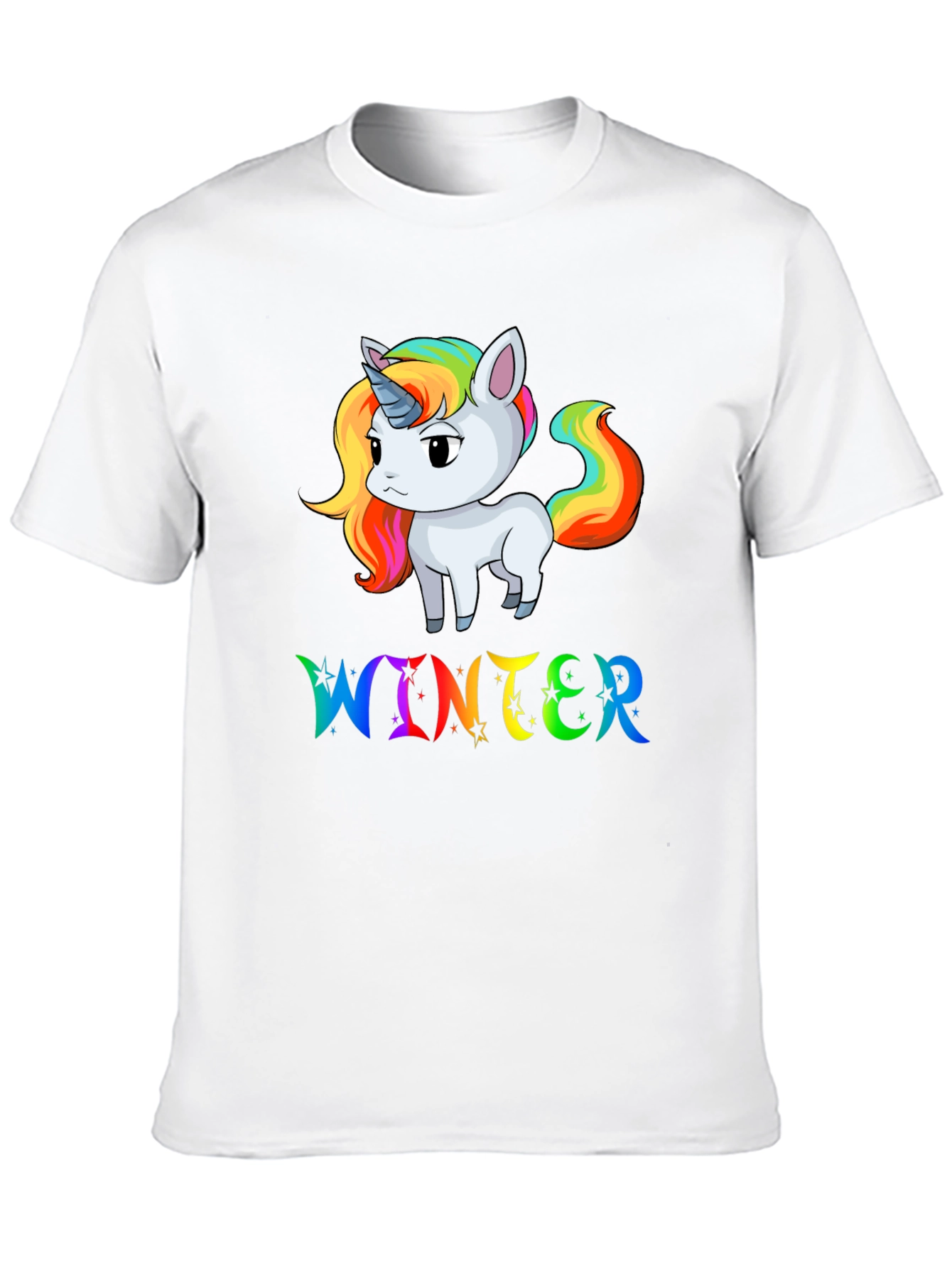 Rainbow Unicorn Winter T-Shirt