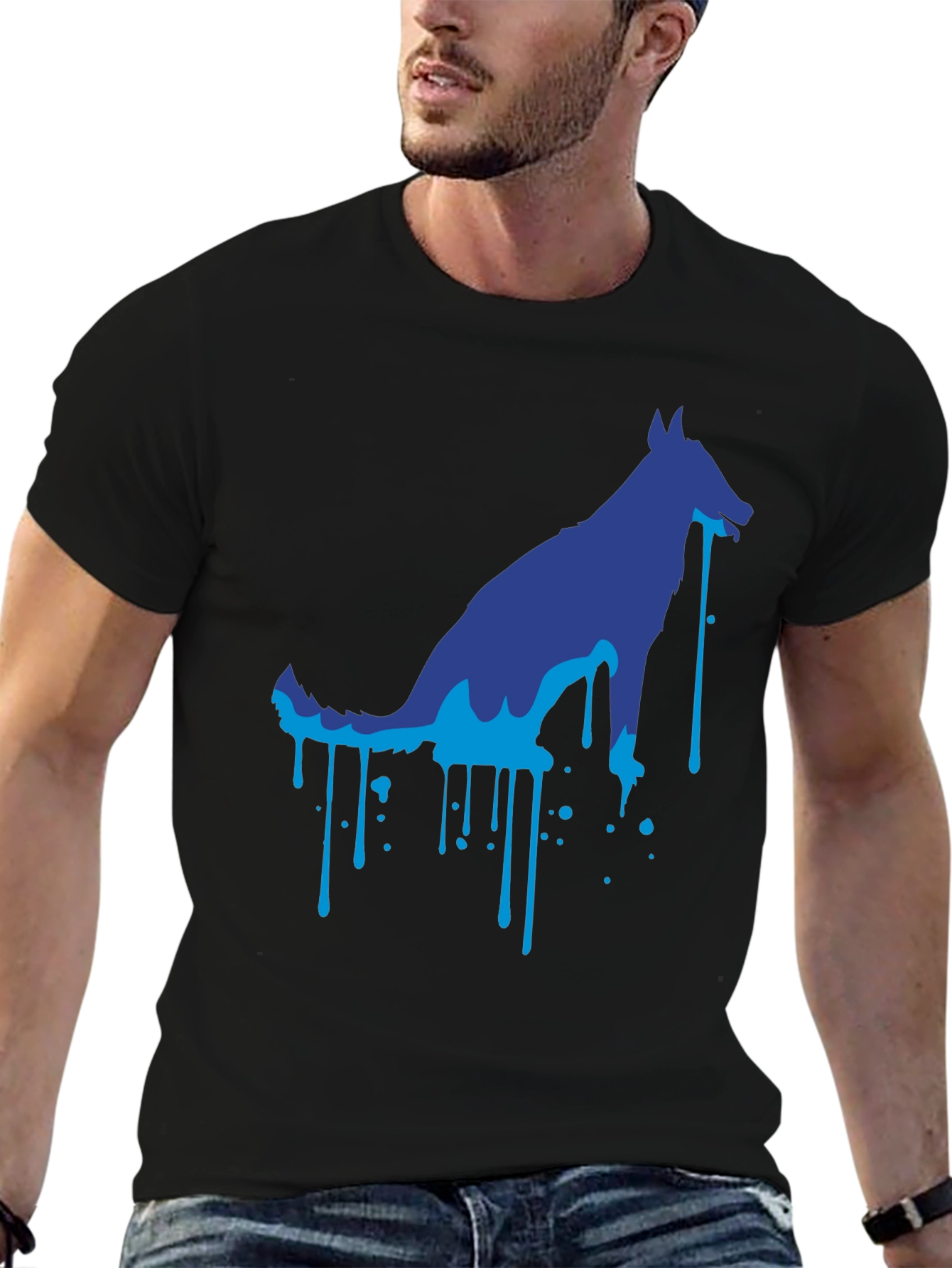 Cool Dog Graphic Tee - Black Unisex T-Shirt