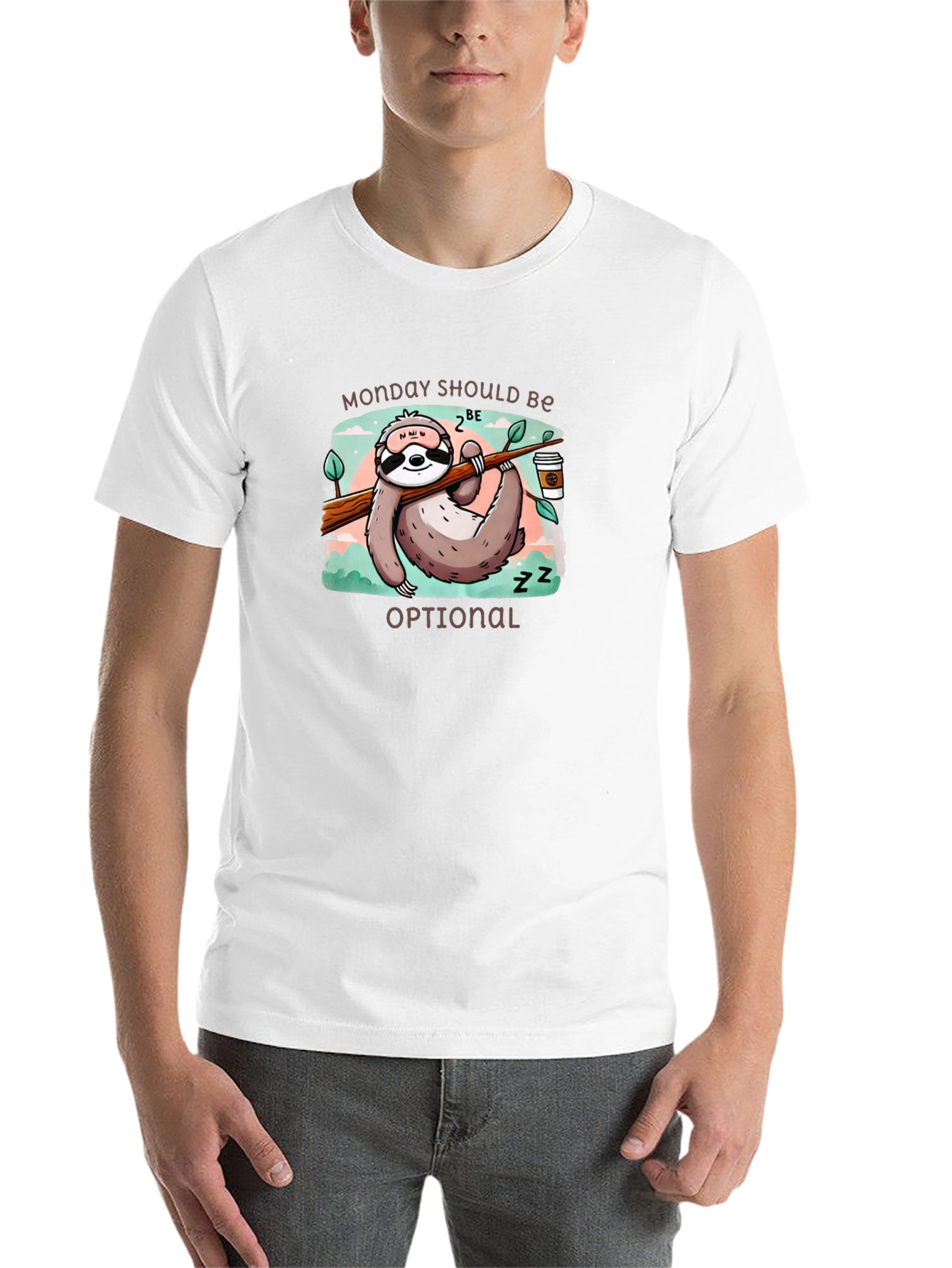 Monday Sloth T-Shirt: Relaxed Lazy Day Tee
