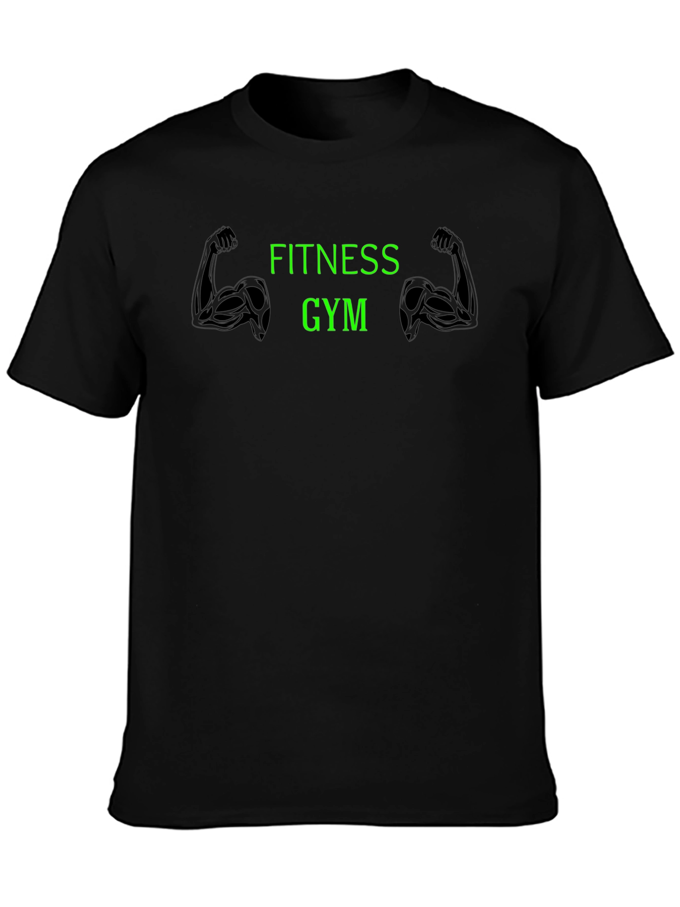 Fitness Gym Graphic Black T-Shirt