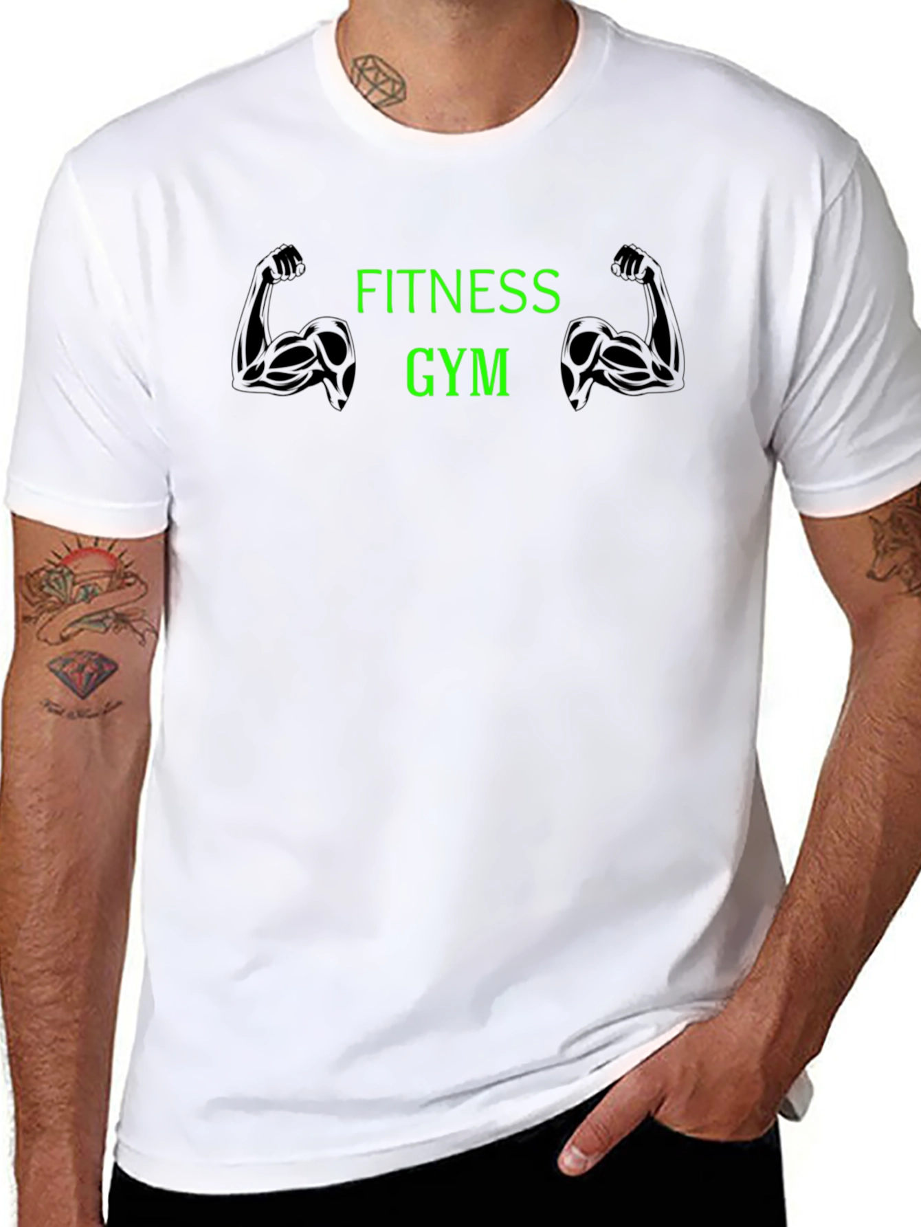 Fitness Gym Graphic Black T-Shirt