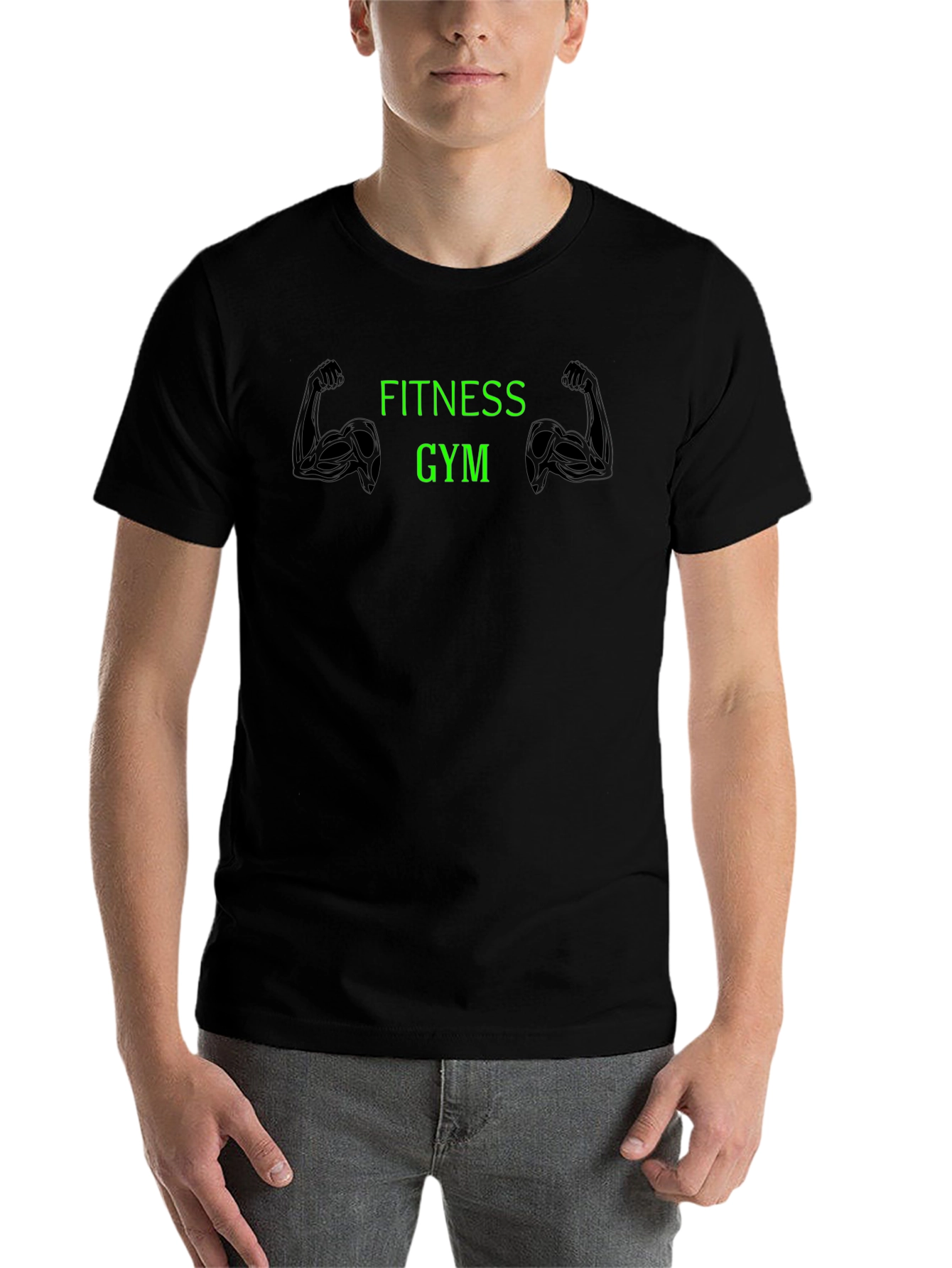 Fitness Gym Graphic Black T-Shirt